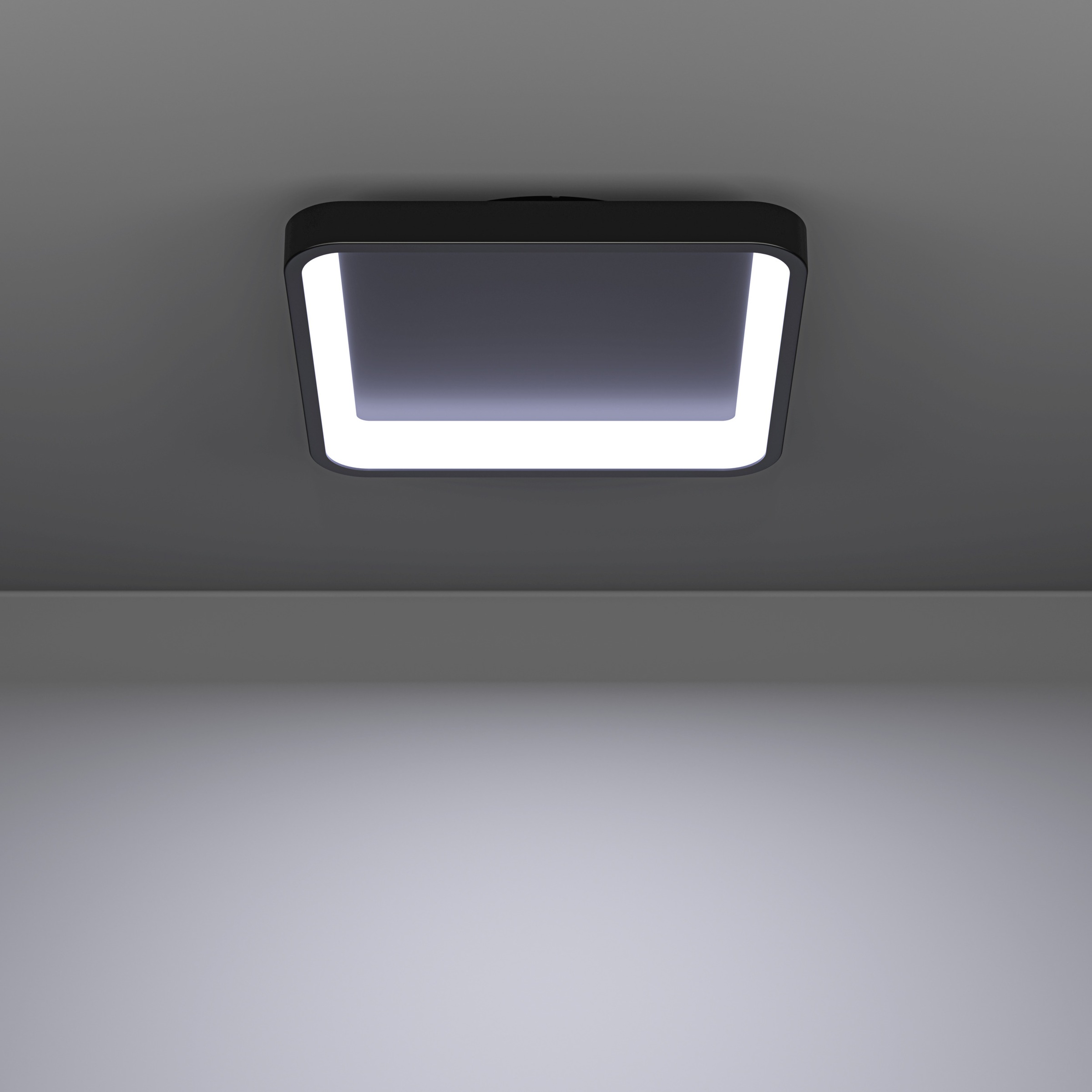 EGLO LED Deckenleuchte »LORETELLO-Z Deckenlampe - Stahl - LED - 20W - IP20« LED-Modul 1 Stk. Kaltweiß | Neutralweiß | RGB | Warmweiß Wohzimmerlampe, Esszimmerlampe, Flur, Schlafzimmer, L35 x B35 x H7,5cm