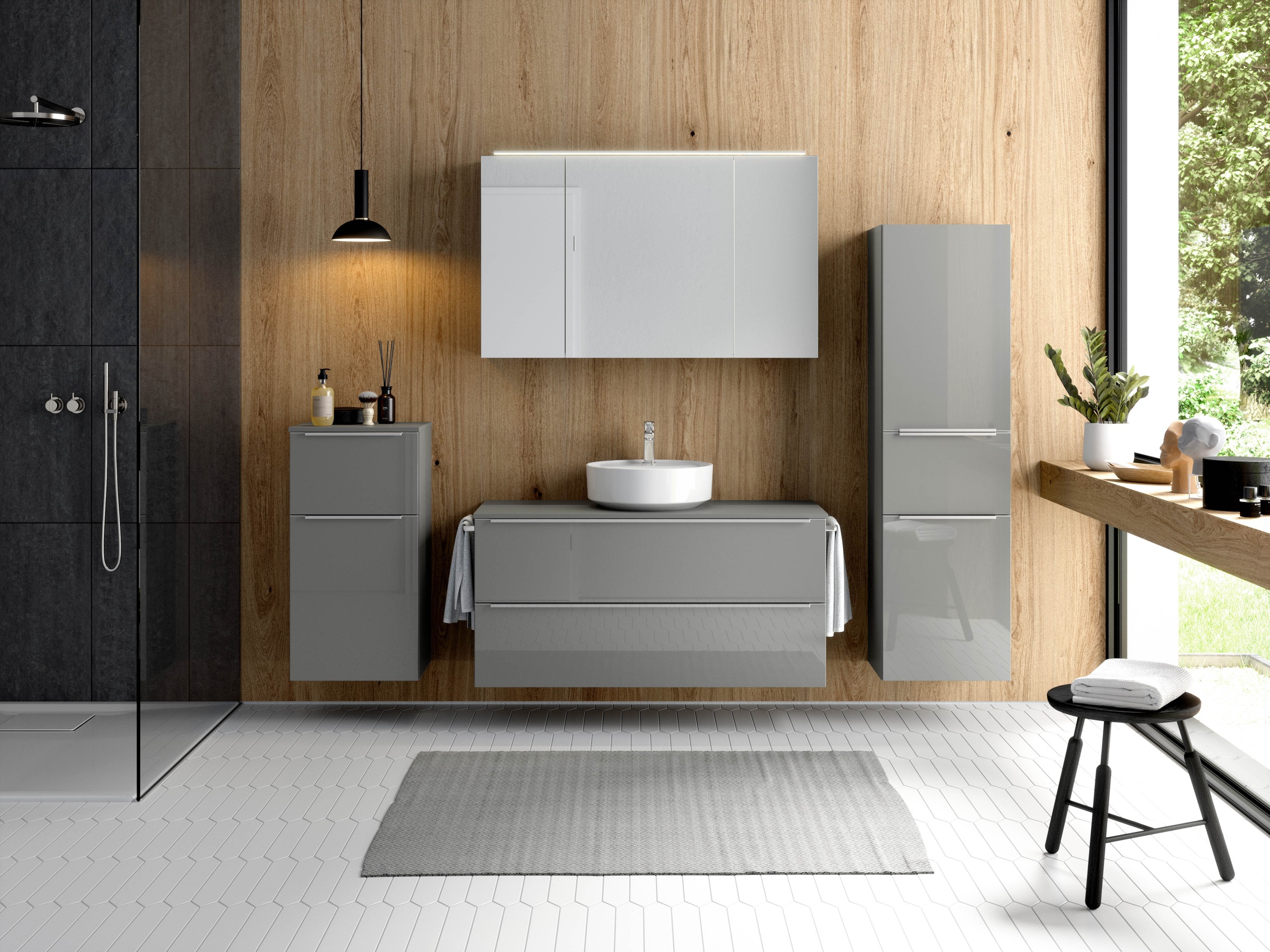 nobilia® Badmöbel-Set »Alvene« vormontiert, mit Soft-Close, 1 Stk. tlg. günstig online kaufen