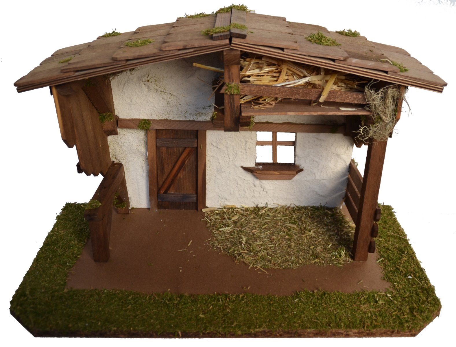 ALFRED KOLBE Krippe »Krippenstall« für 11 cm Figuren braun