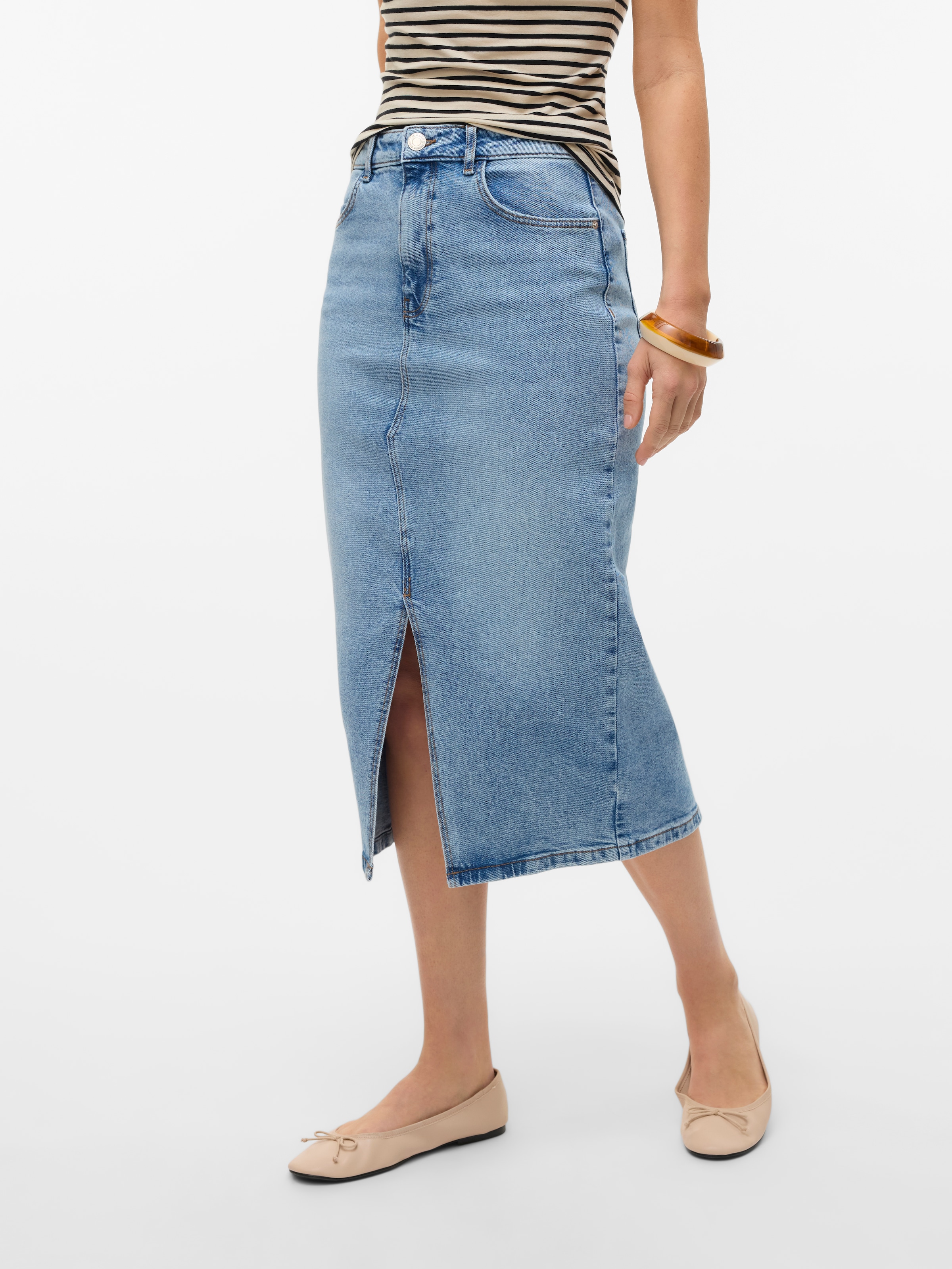 Vero Moda Jeansrock »VMNATALIE HR MIDI DNM SKIRT MIX NOOS«