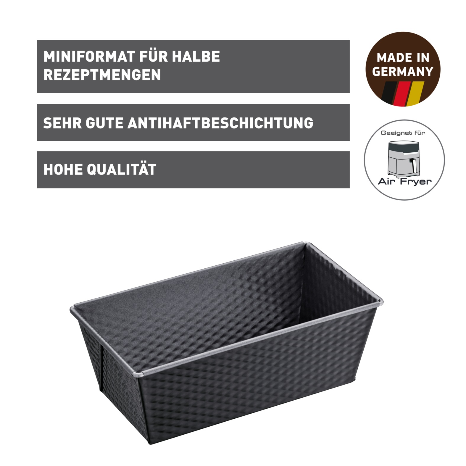 Kaiser Backformen Kastenform »Inspiration« Mini Königskuchenform, Kastenbackform, Stahl antihaftbeschichtet