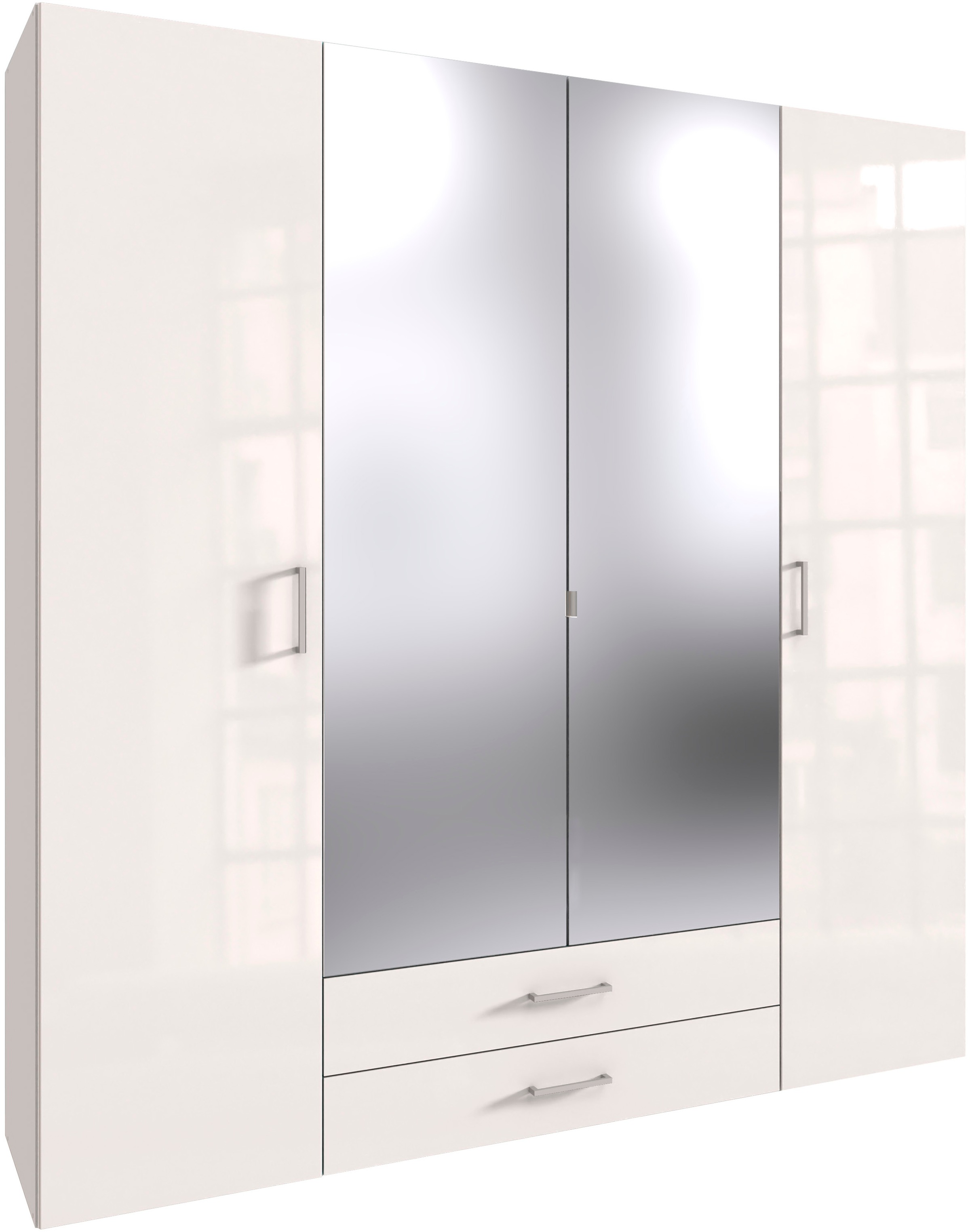 Wimex Drehtürenschrank »Mugano« mit langen oder kurzen Griffen aus Metall, günstig online kaufen