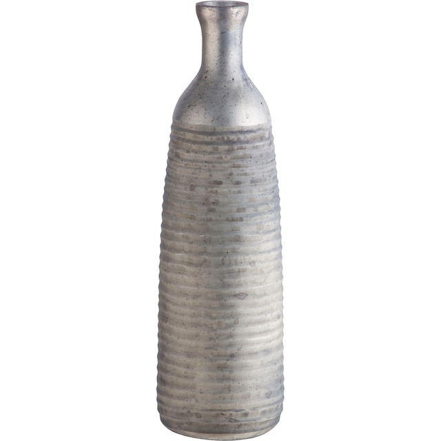 GILDE Tischvase »Einstielvase Champs mit Rillenstruktur, Höhe ca. 37 cm«, (1  St.), dekorative Vase aus Glas, Blumenvase, Flaschenvase online kaufen