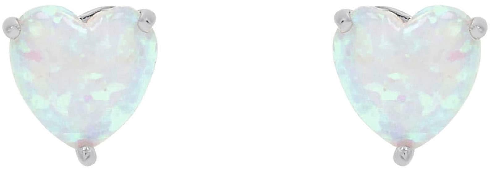 Amor Paar Ohrstecker »Herz, Trachtenschmuck, Volksfest« mit Stein (synth.)