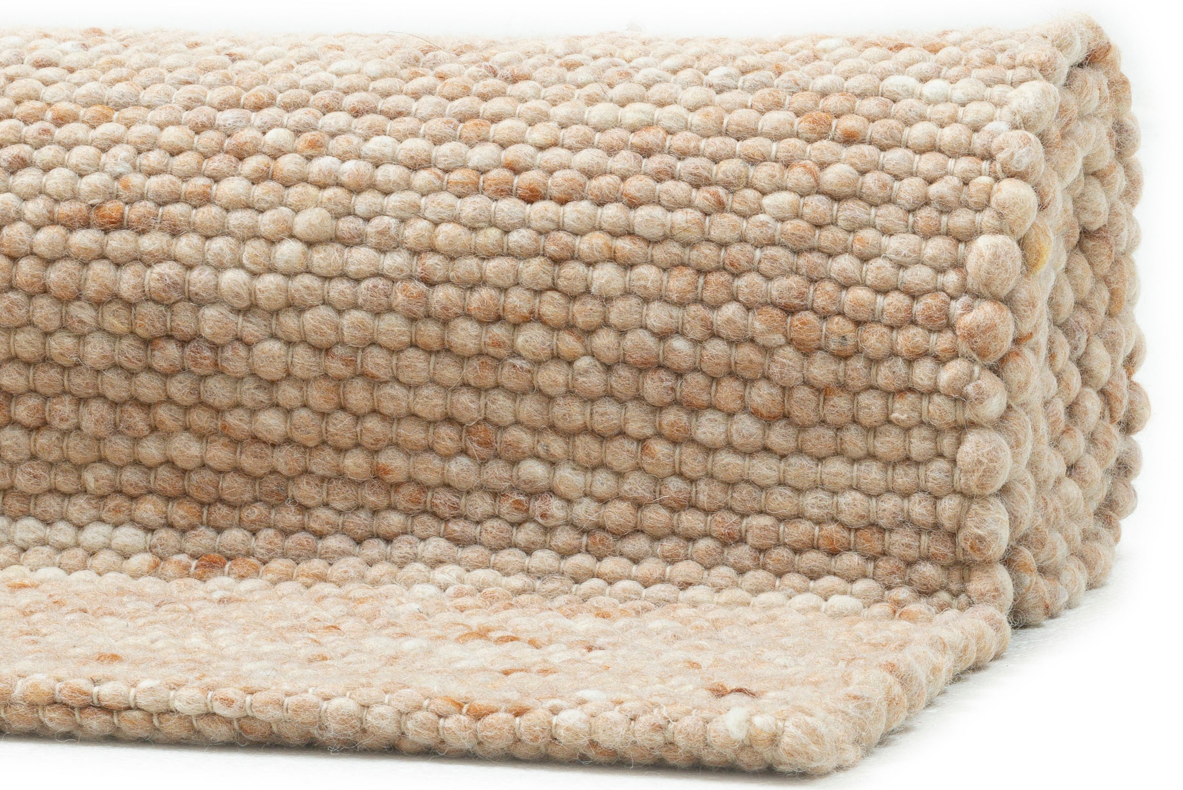 my home Wollteppich »Pirker«, rechteckig, 12 mm Höhe, Wendeteppich, meliert, reine Wolle, handgewebt, Scandi, Wohnzimmer
