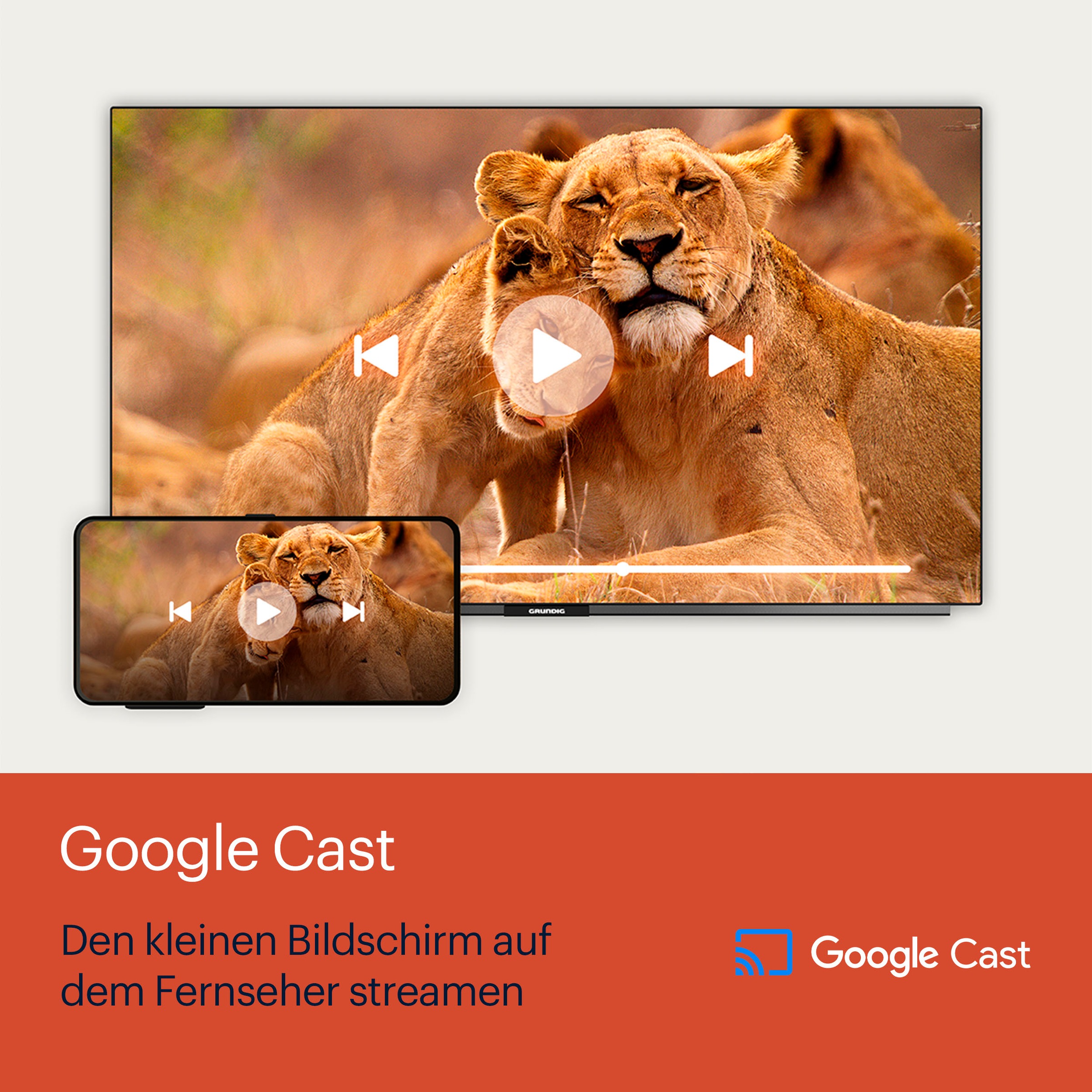 Grundig LED-Fernseher »55 VOE 74«, 4K Ultra HD, Google TV