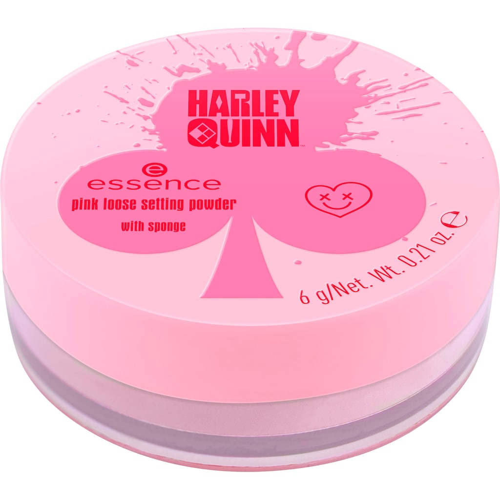 Essence Puder »Harley Quinn pink loose setting powder«, (Set, 3 tlg.)