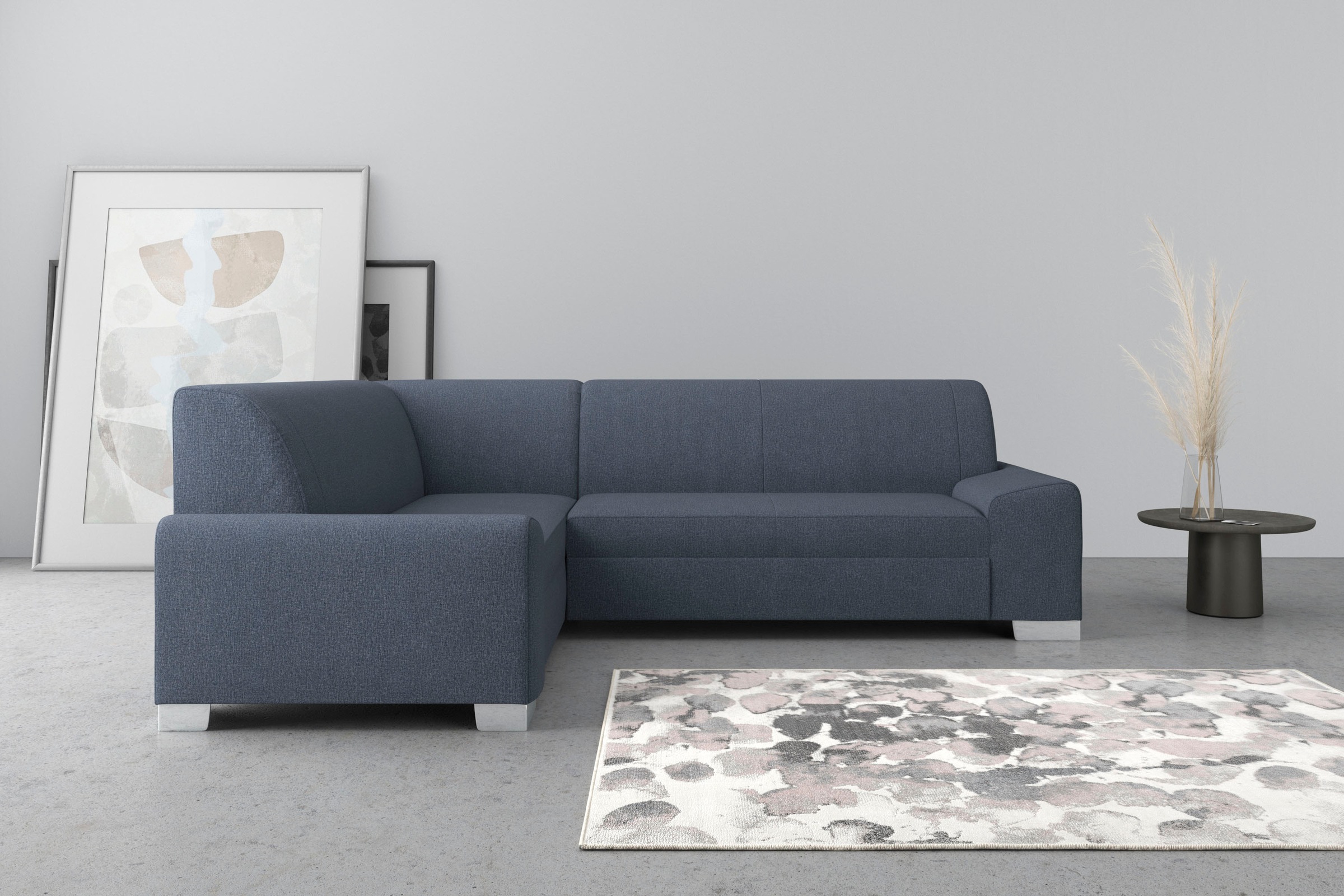 DOMO collection Ecksofa »Anzio in kubischer Formensprache, flache Armlehnen günstig online kaufen