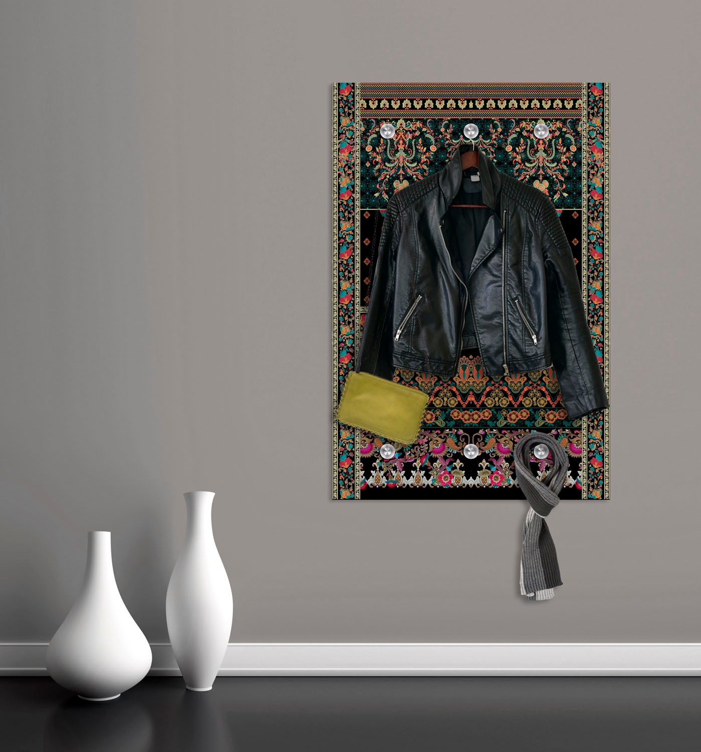 queence Garderobenleiste »Orientalisch« mit 6 Haken, 80 x 120 cm günstig online kaufen