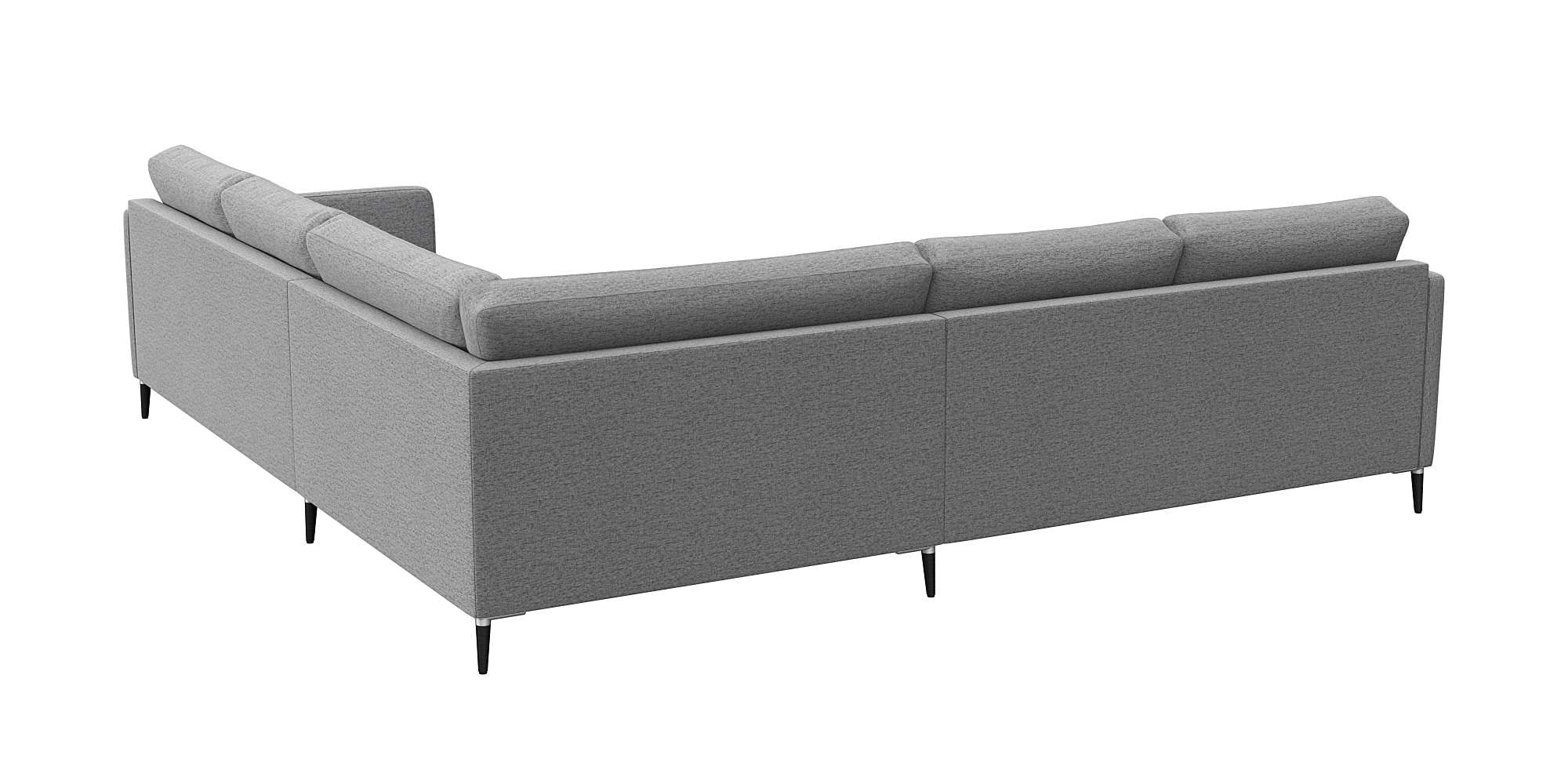 FLEXLUX Ecksofa »Fiore, gleichschenklig, super Sitzkomfort durch Kaltschaum im Sitz«, breite Armlehnen, Füße Alu+schwarz