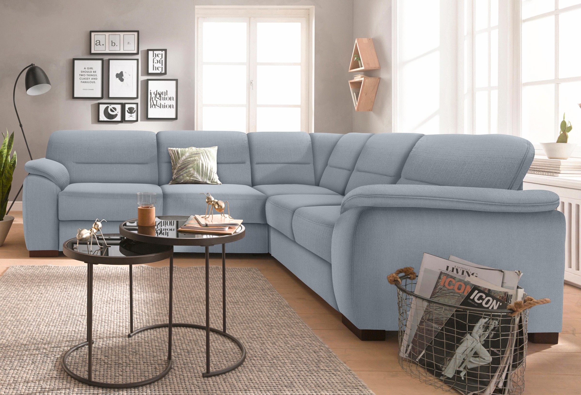 sit&more Ecksofa "Montego L-Form, B: 256cm" wahlweise mit Bettfunktion und günstig online kaufen