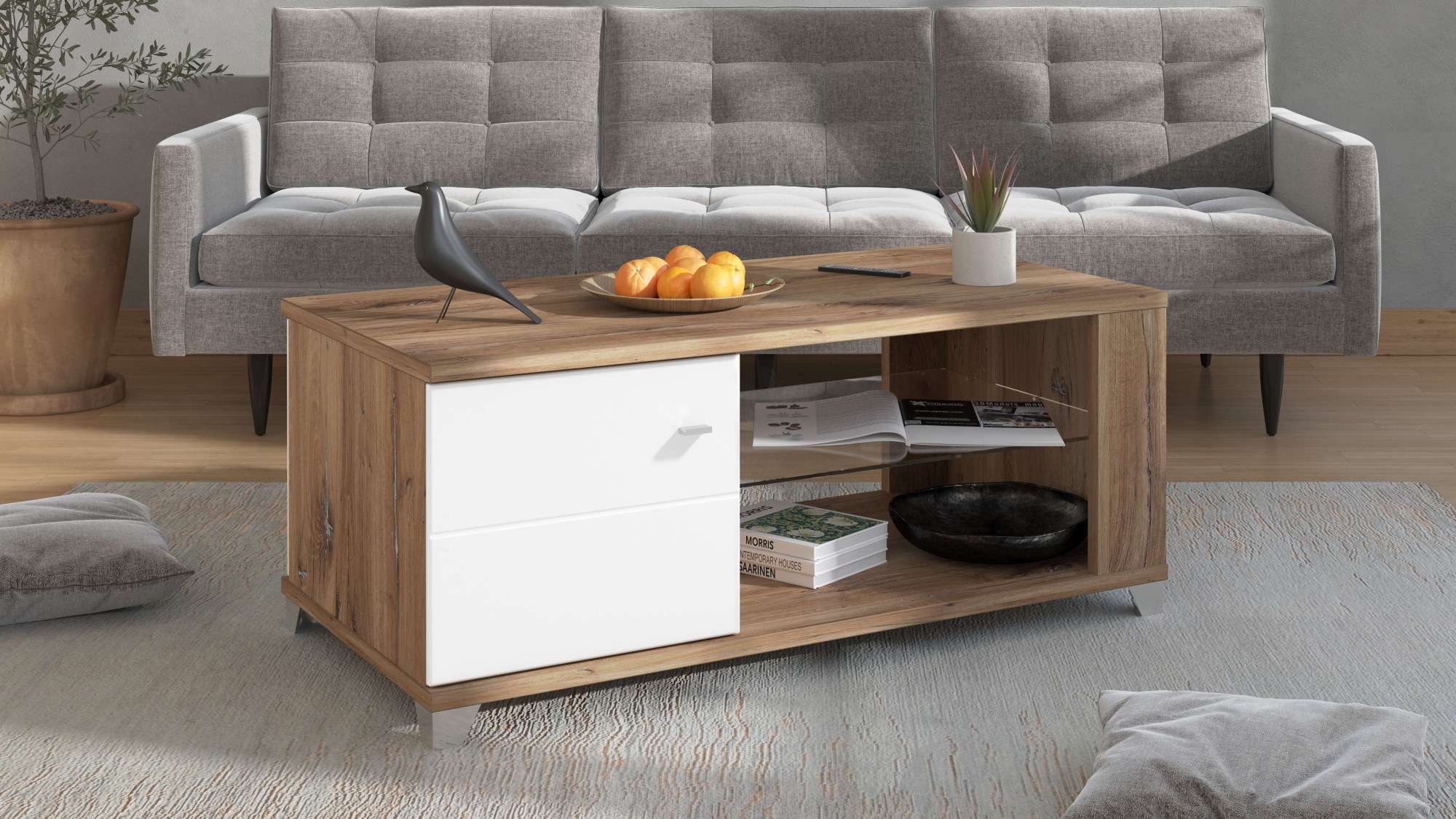 INOSIGN Couchtisch »Burgundy120 cm, rechteckig, in zeitloser Design,« mit v günstig online kaufen