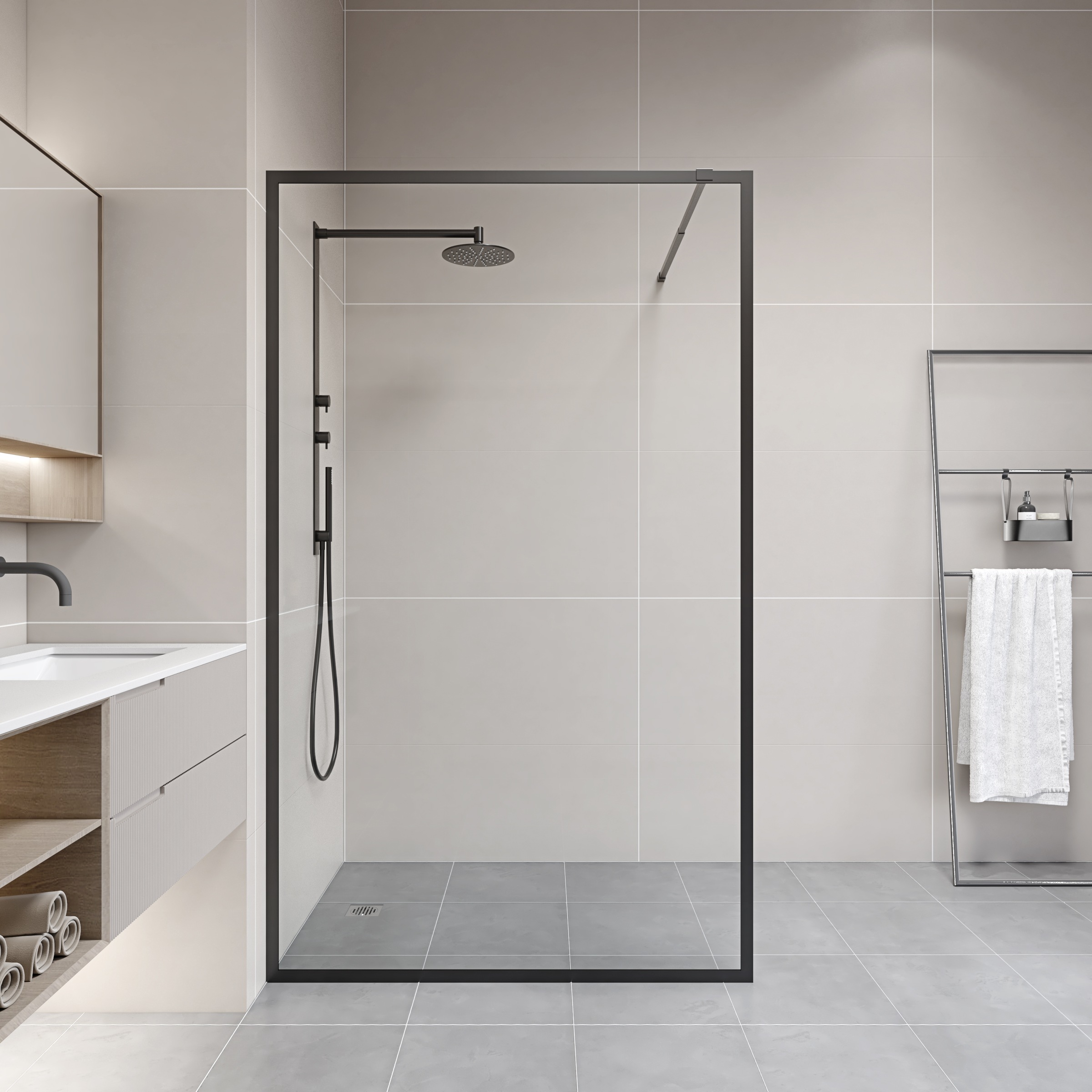 Marwell Walk-in-Dusche »Style« hochwertige Aluminiumprofile