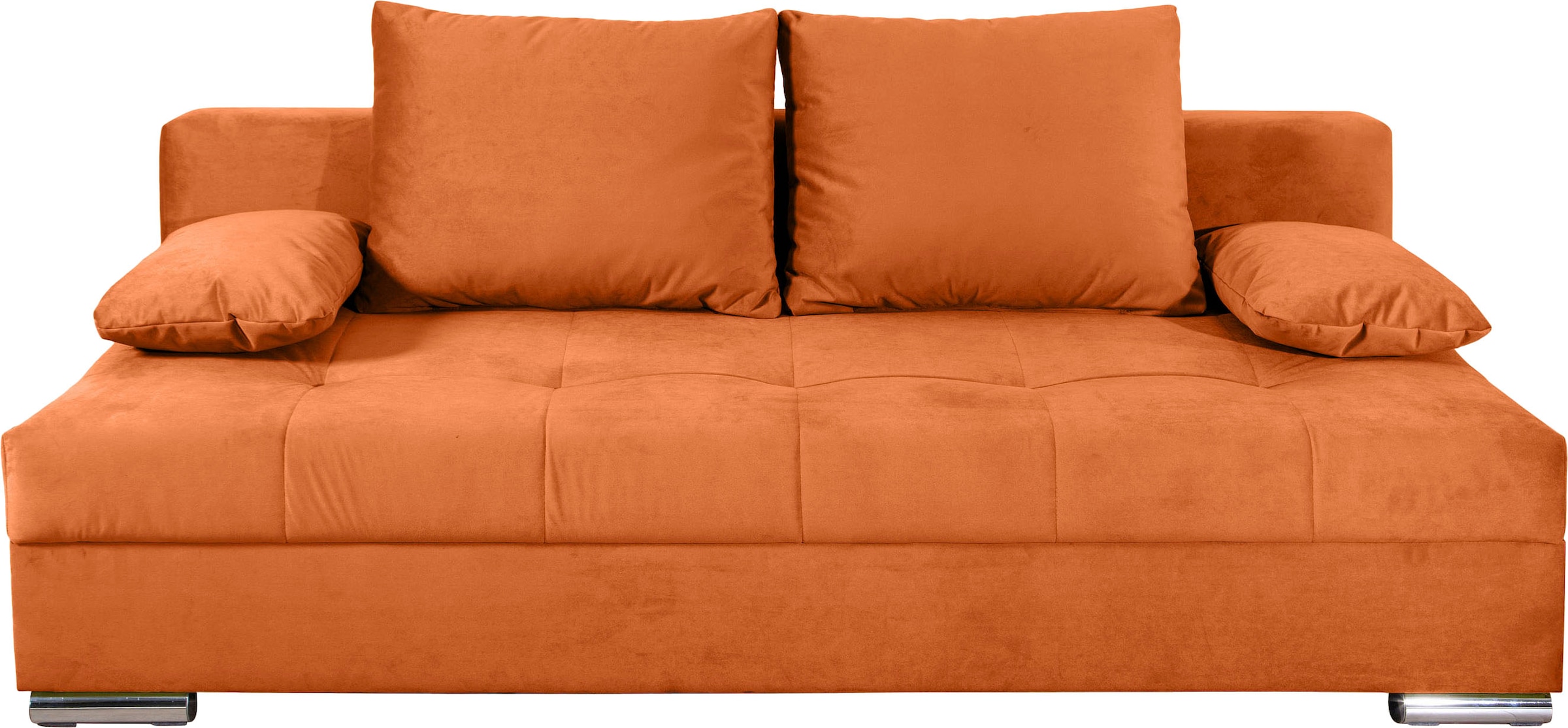 COLLECTION AB Schlafsofa »Tania mit Bettfunktion und Bettkasten«, komfortabler Sitzkomfort: Federkern-Polsterung, inklusive Rückenkissen