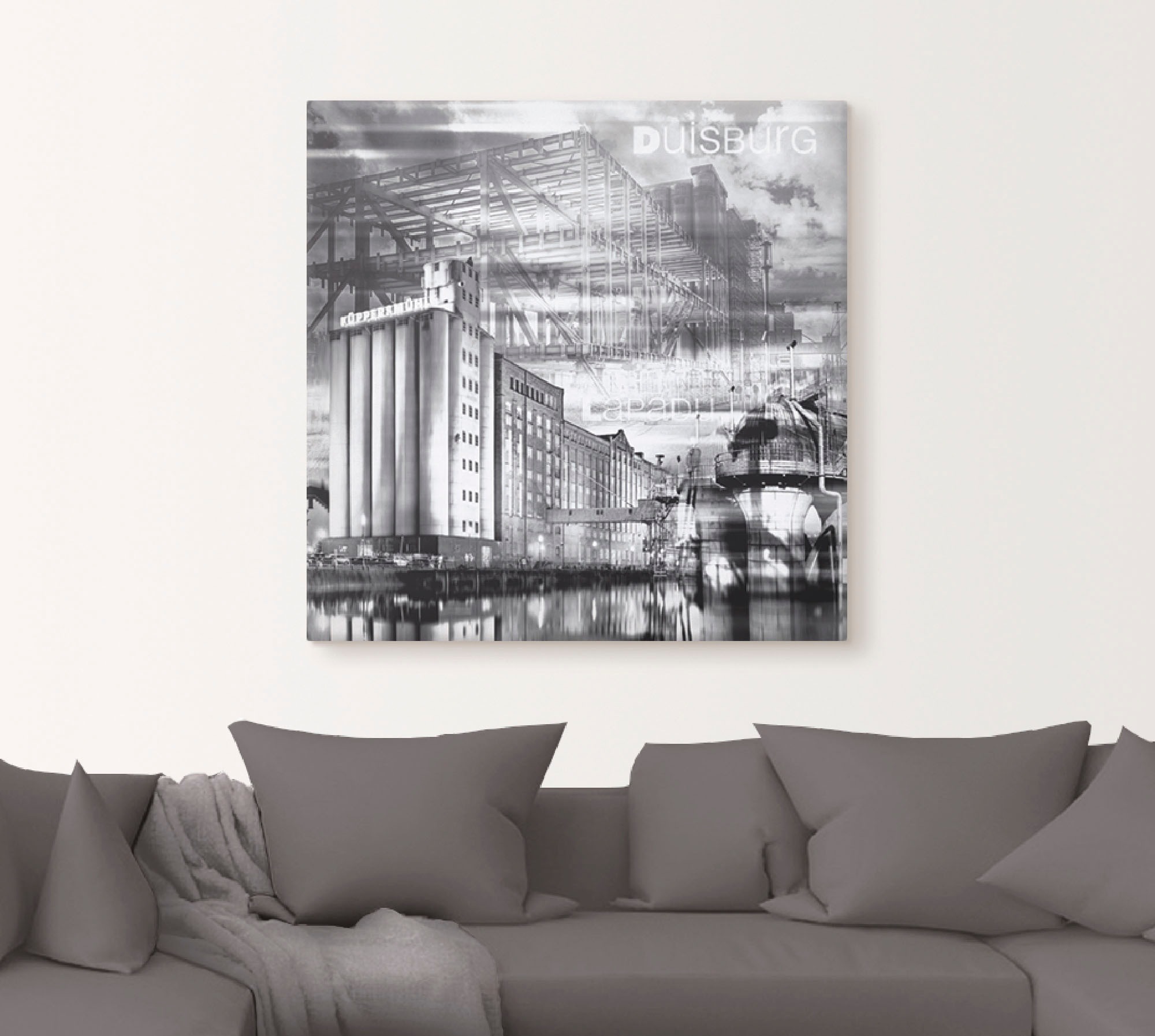 Artland Wandbild »Duisburg Skyline Collage III« Deutschland 1 Stk. tlg. als günstig online kaufen