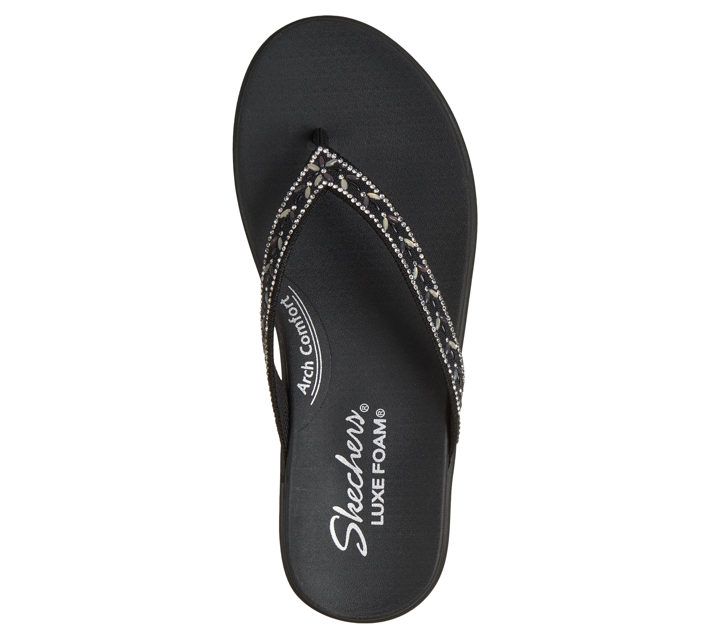 Skechers Zehentrenner »MEDITATION LUXE-«  Strandschuh, Sommerschuh, Badeschuh mit Glitzersteinchen