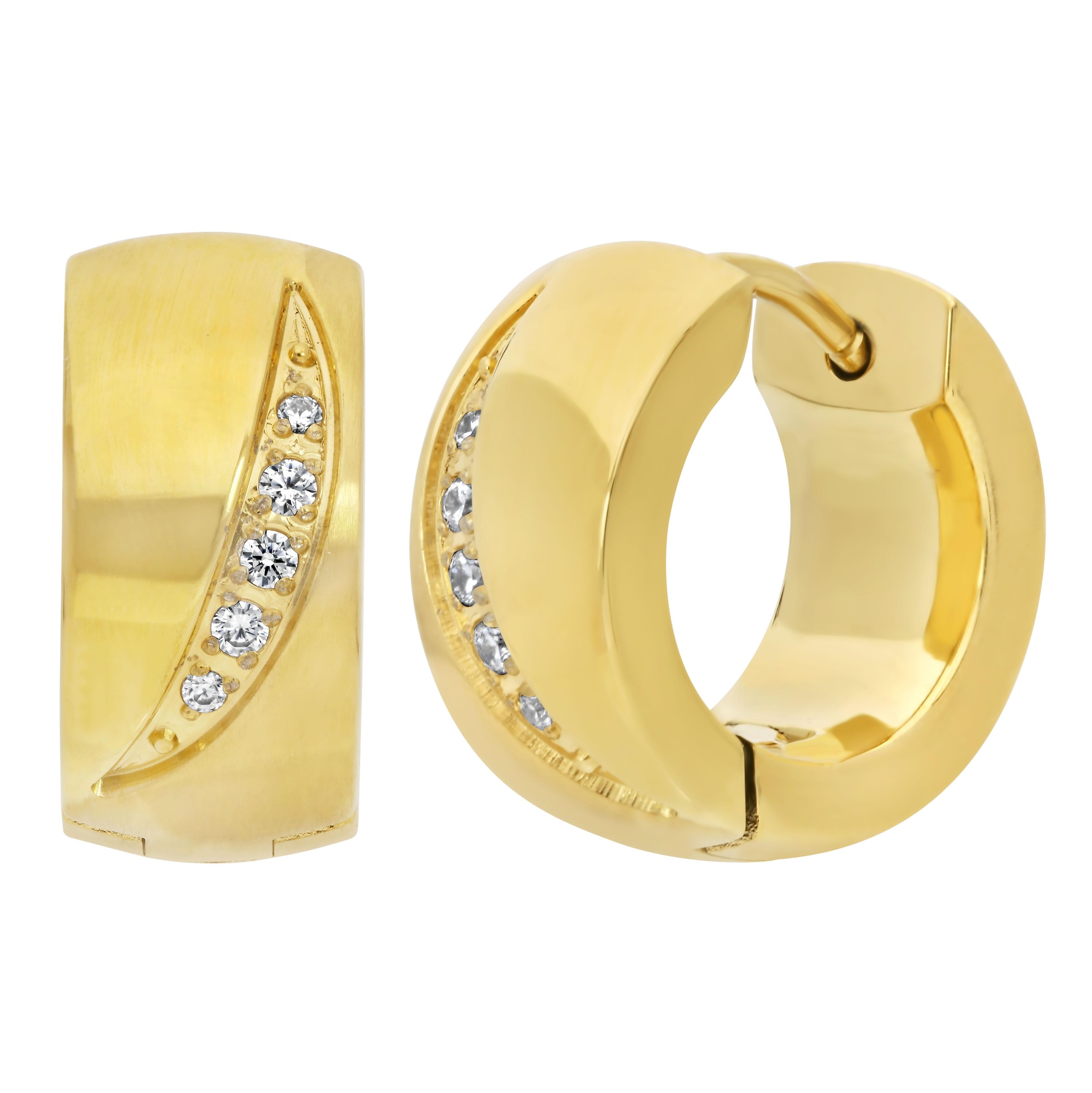 TITANIA Paar Creolen »Ohrringe« goldfarben Creole vergoldet