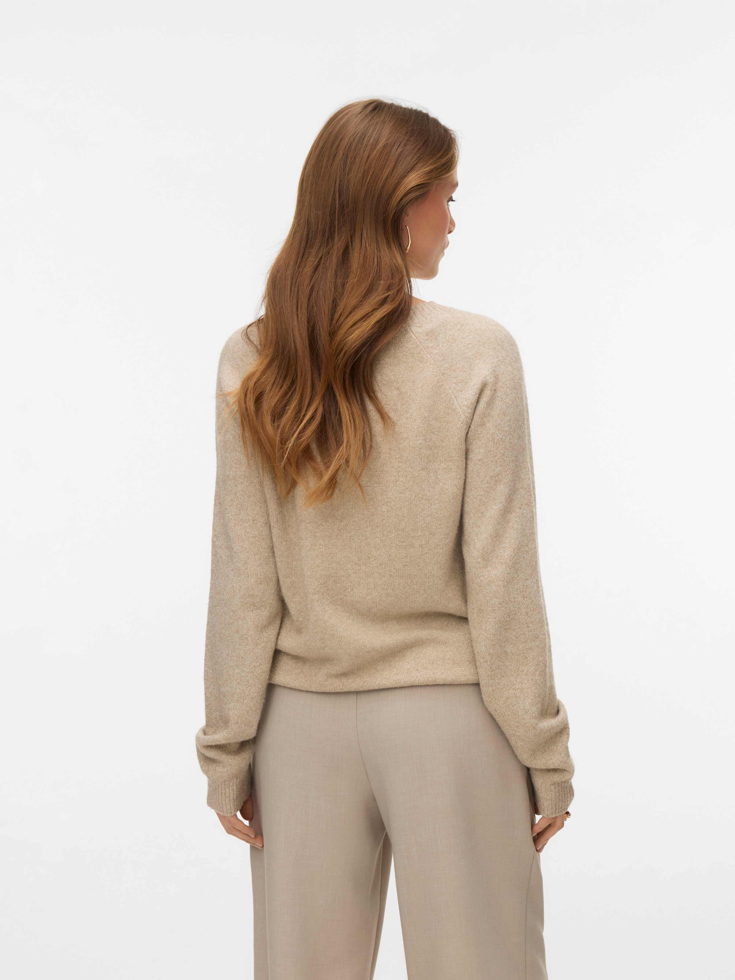 Vero Moda Rundhalspullover »VMDOFFYSHINE LS O-NECK BLOUSE REP NOOS«
