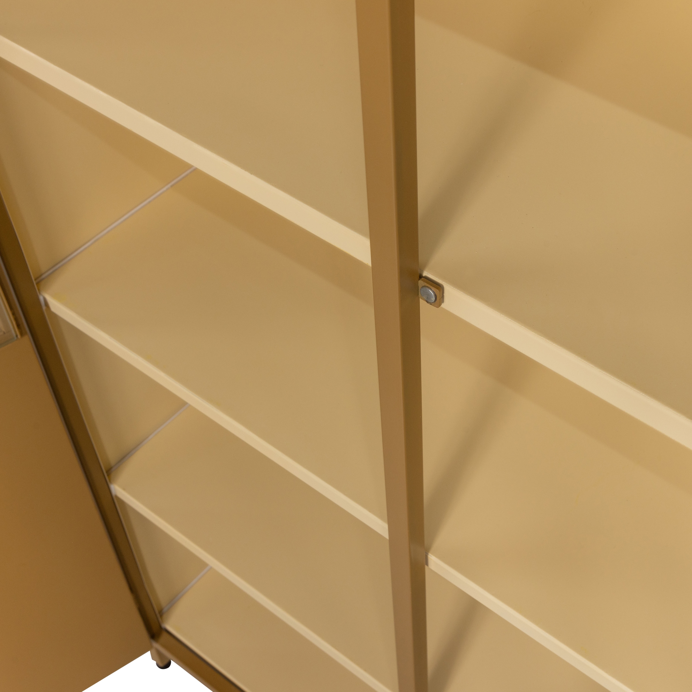 WOOOD Vitrine »WOOOD EXHIBIT XL 2-TÜRIG VITRINE SCHRANK METALL« Ausstellungsvitrine Exhibit, mattes Metall, 5 stabile Böden, modern