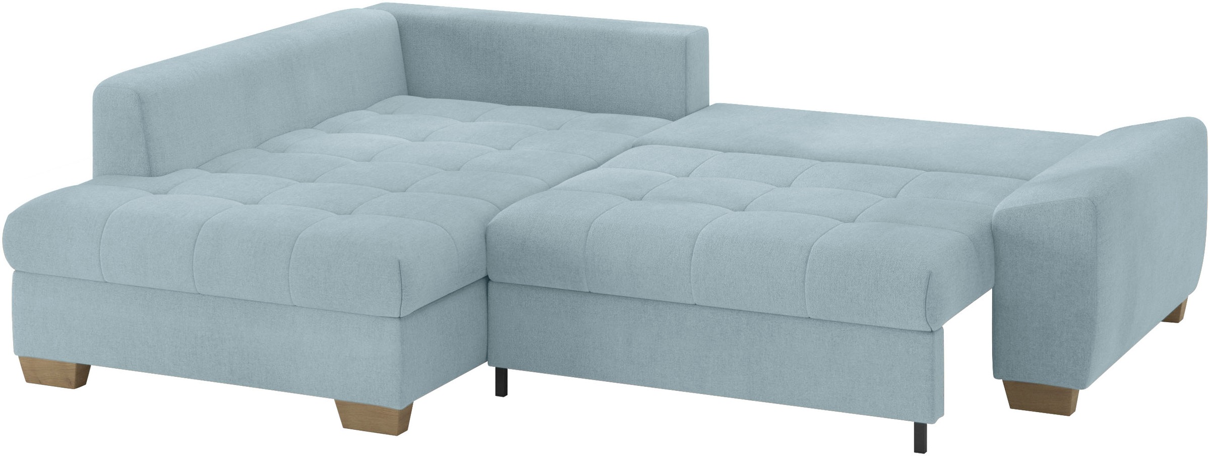 Mr. Couch Ecksofa »Nikita II, L-Form«, Wahlweise mit Bettfunktion, Bettkasten & RGB-LED-Beleuchtung