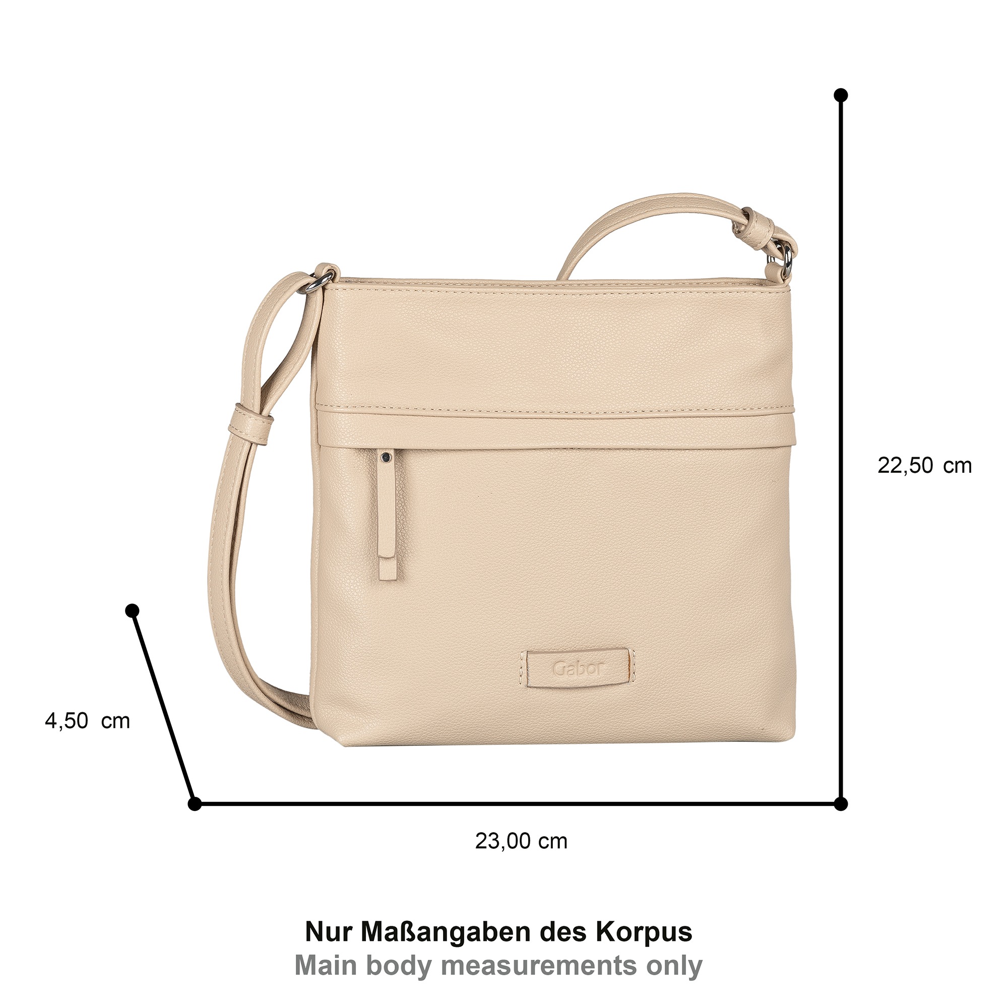 Gabor Umhängetasche »Faye« Damen Schultertasche mit Logoprägung