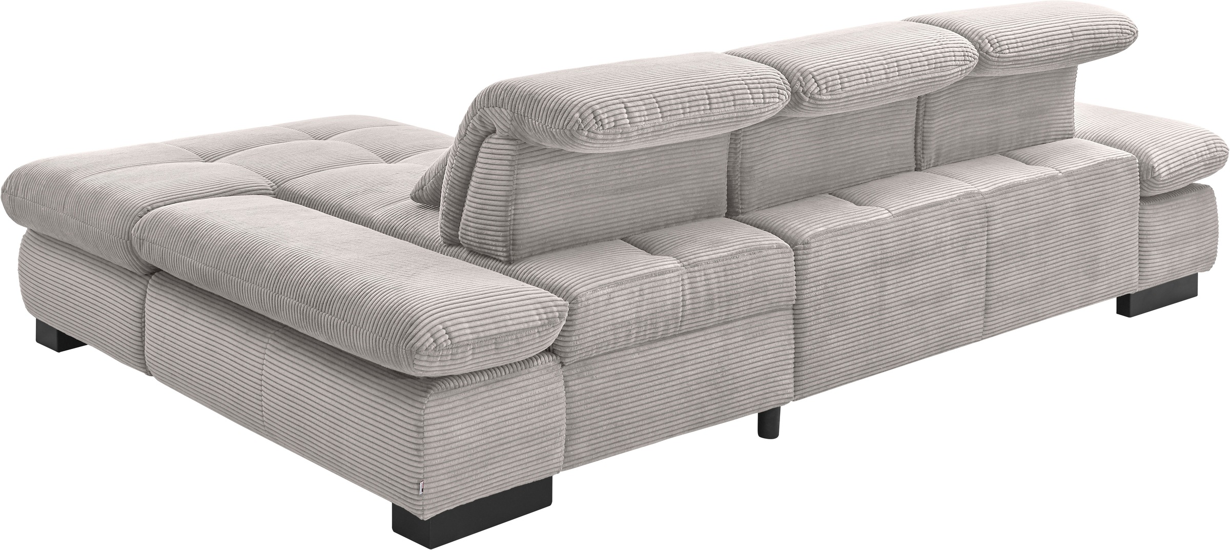 set one by Musterring Ecksofa »SO4100 V«, mit verstellbaren Kopfteilen, wahlweise mit Funktionen, Cord-Bezug