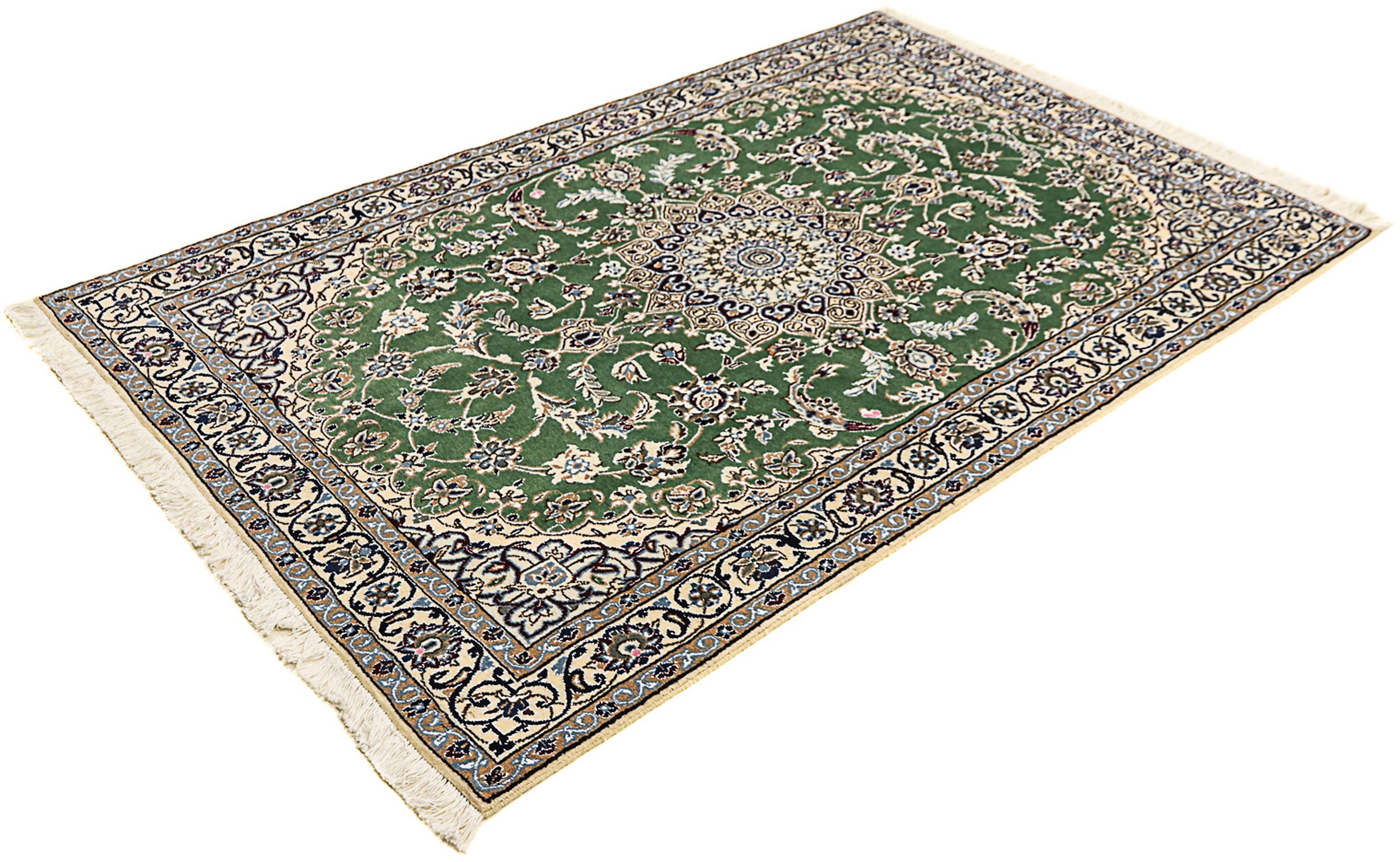 morgenland Orientteppich »Perser - Nain - Royal - 185 x 118 cm - dunkelgrün günstig online kaufen