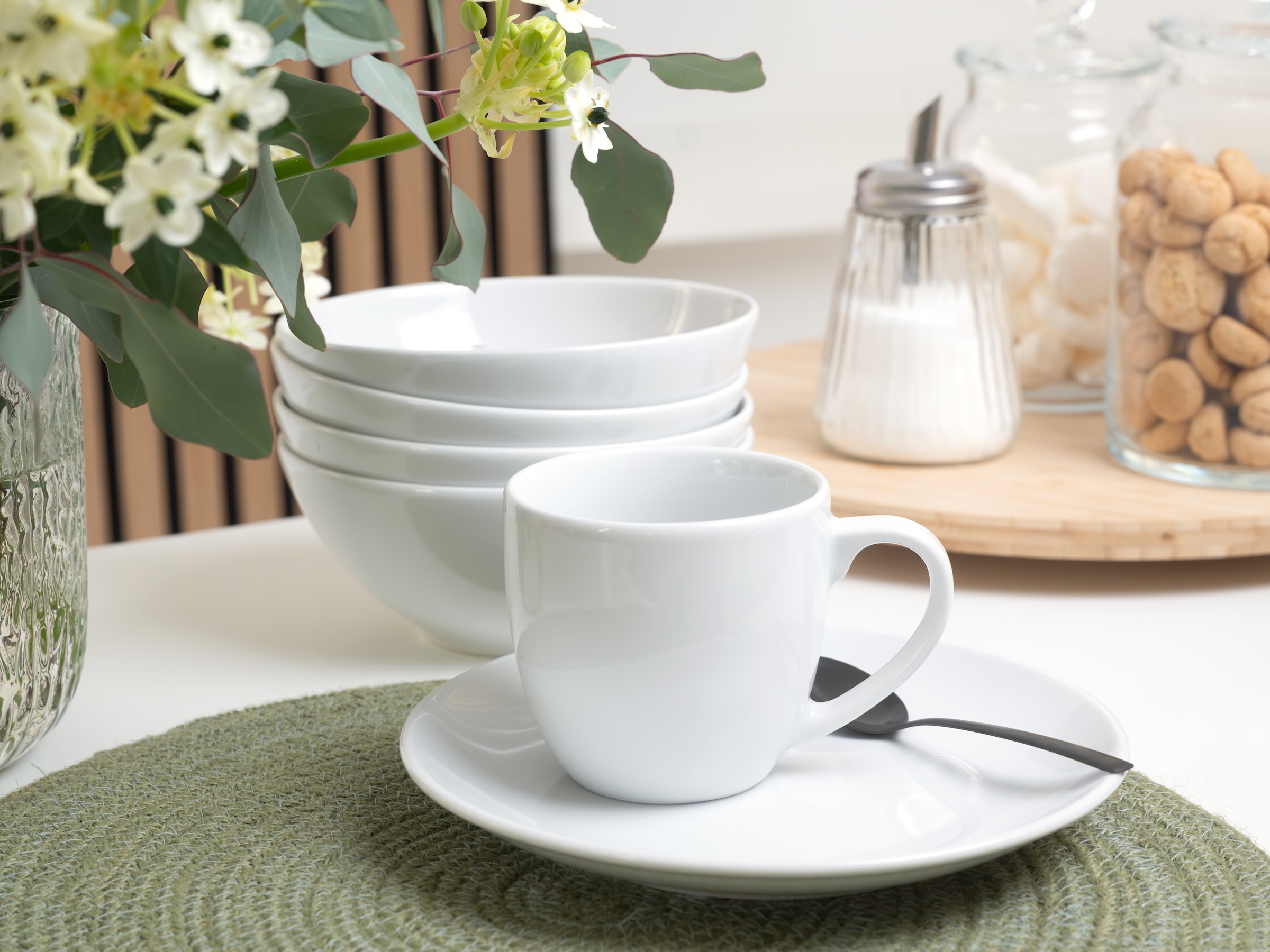 CreaTable Kombiservice »Bistrot Weiss, Service 16-tlg.« Klassisch, Zeitlos