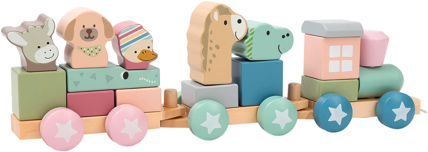 Sterntaler® Steckspielzeug »Eisenbahn Holz« FSC® - schützt Wald