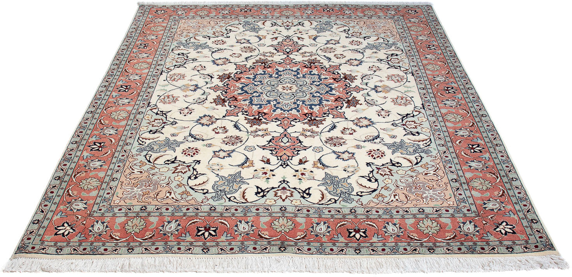 morgenland Orientteppich »Perser - Täbriz - Royal - 193 x 158 cm - beige«, günstig online kaufen