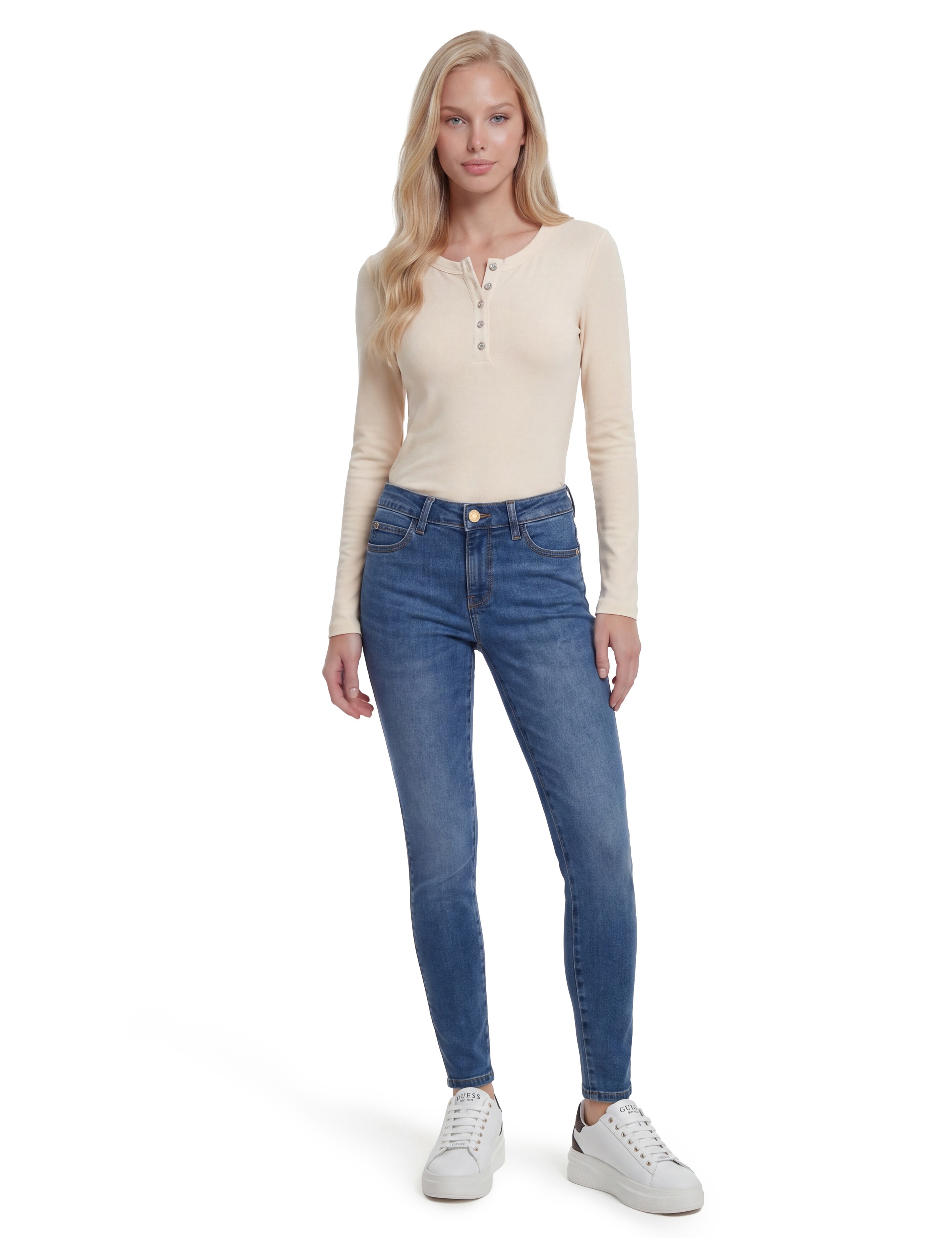 Guess Skinny-fit-Jeans »CURVE X« aus Stretch-Denim, mittlere Taille