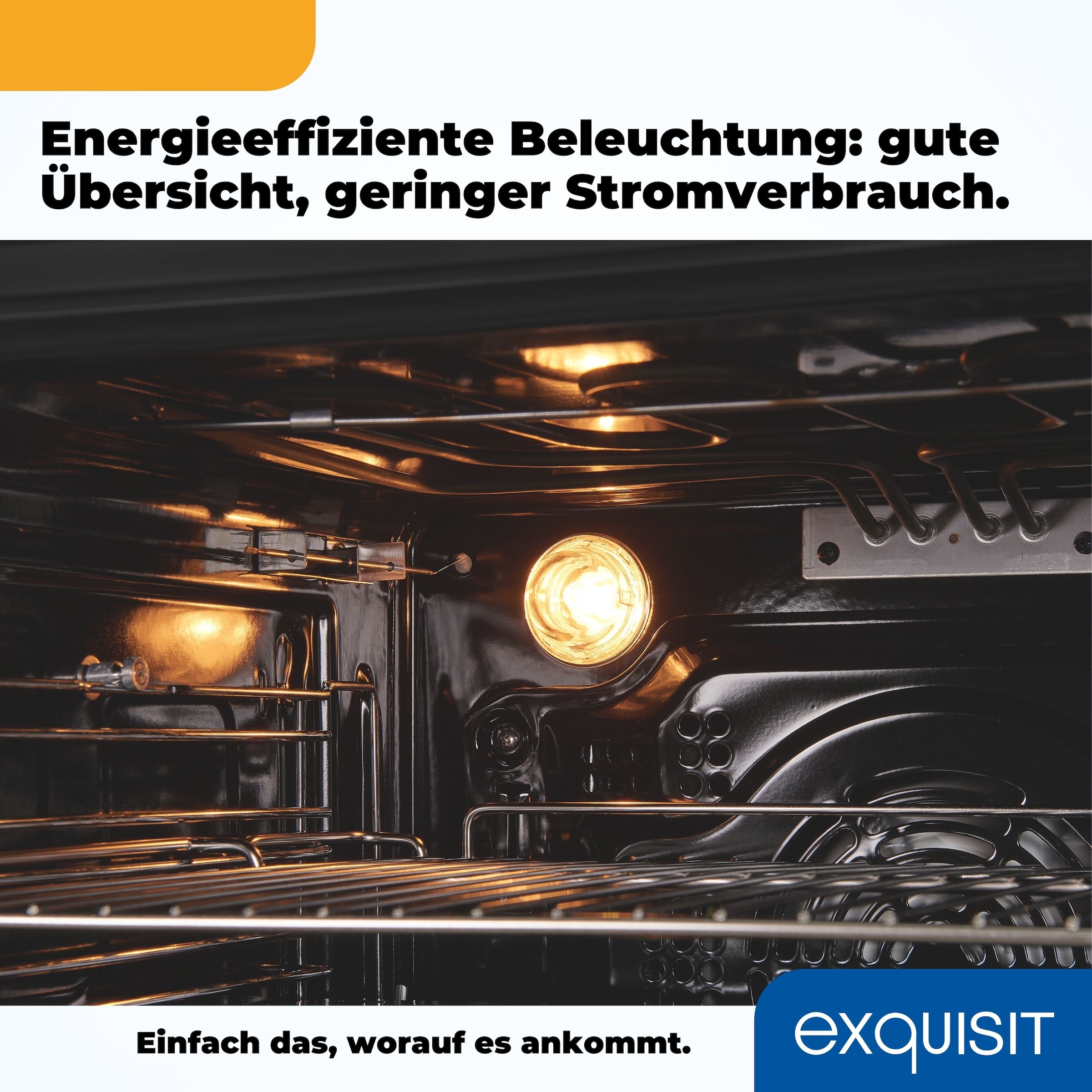 exquisit Backofen  »EBE76-9-H-020 weiss«, mit 1-fach-Teleskopauszug, Heißluft&Pizzastufe - ideal für ein Pizzabacken zuhause!Timer-Funktion