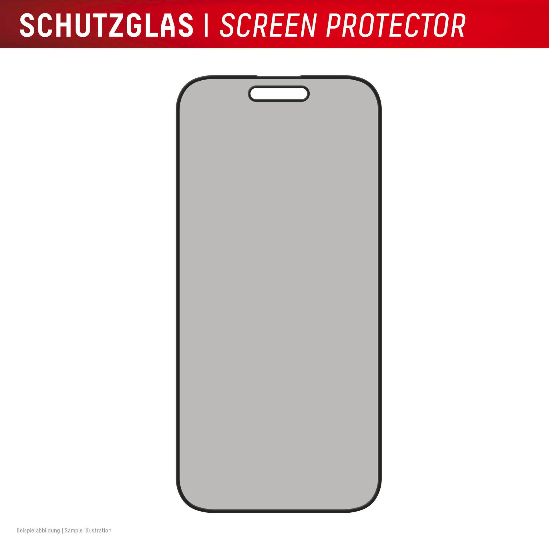 Displex Displayschutzglas »Privacy Glass Full Cover« für Apple iPhone 16 Plus 1 Stk. tlg. Displayschutzfolie, Schutzfolie, Bildschirmschutz, kratz- & stoßfest
