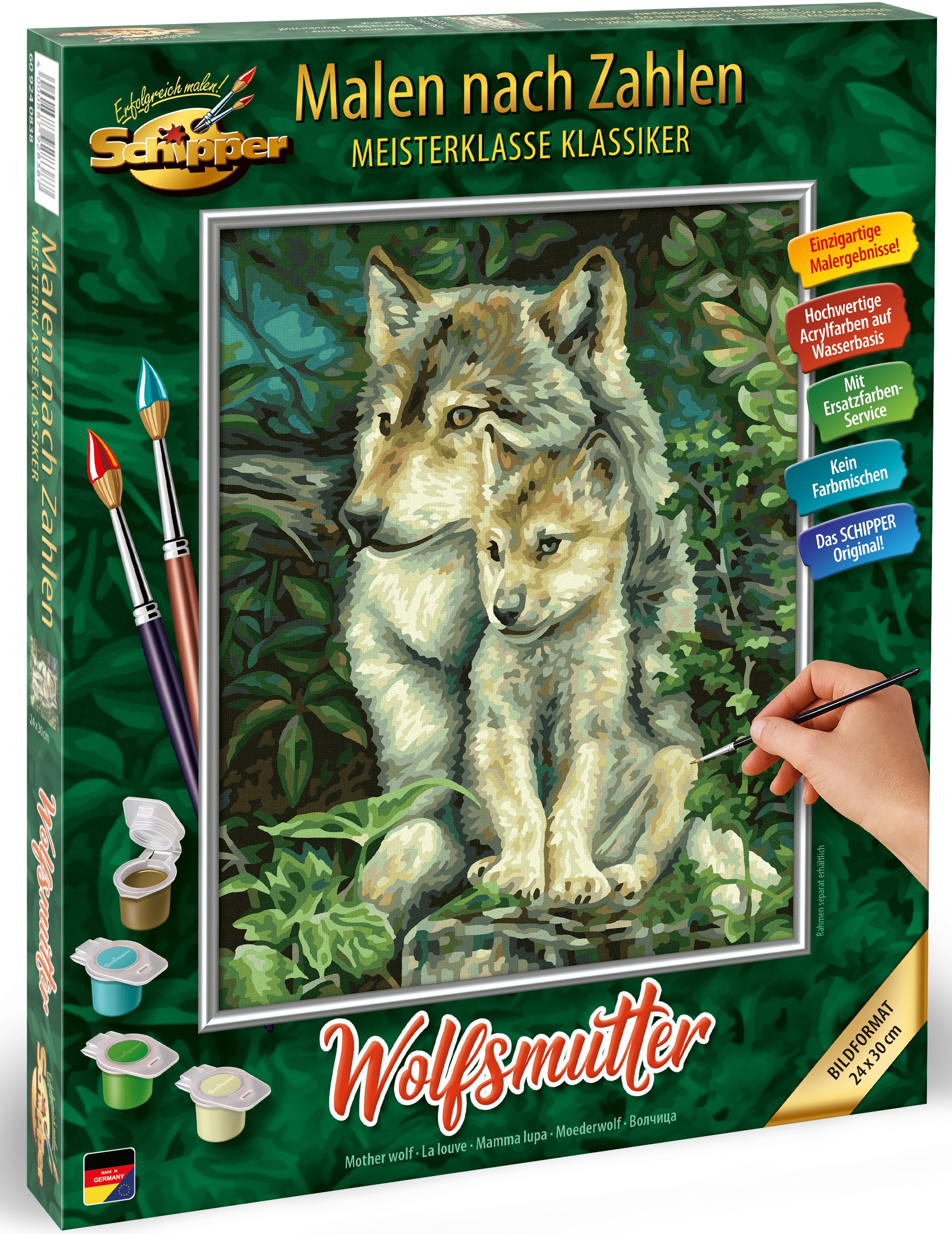 Schipper Malen nach Zahlen »Meisterklasse Klassiker - Wolfsmutter« Made in Germany