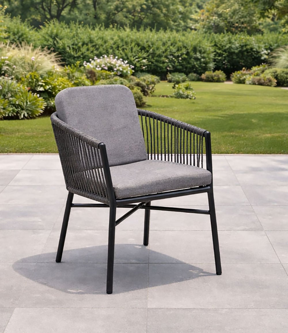 Destiny Garten-Essgruppe »LIMONE CREMONA« Set, 13 tlg. bestehend aus 4 Sesseln mit Sitz und Rückenkissen, 1 Esstisch