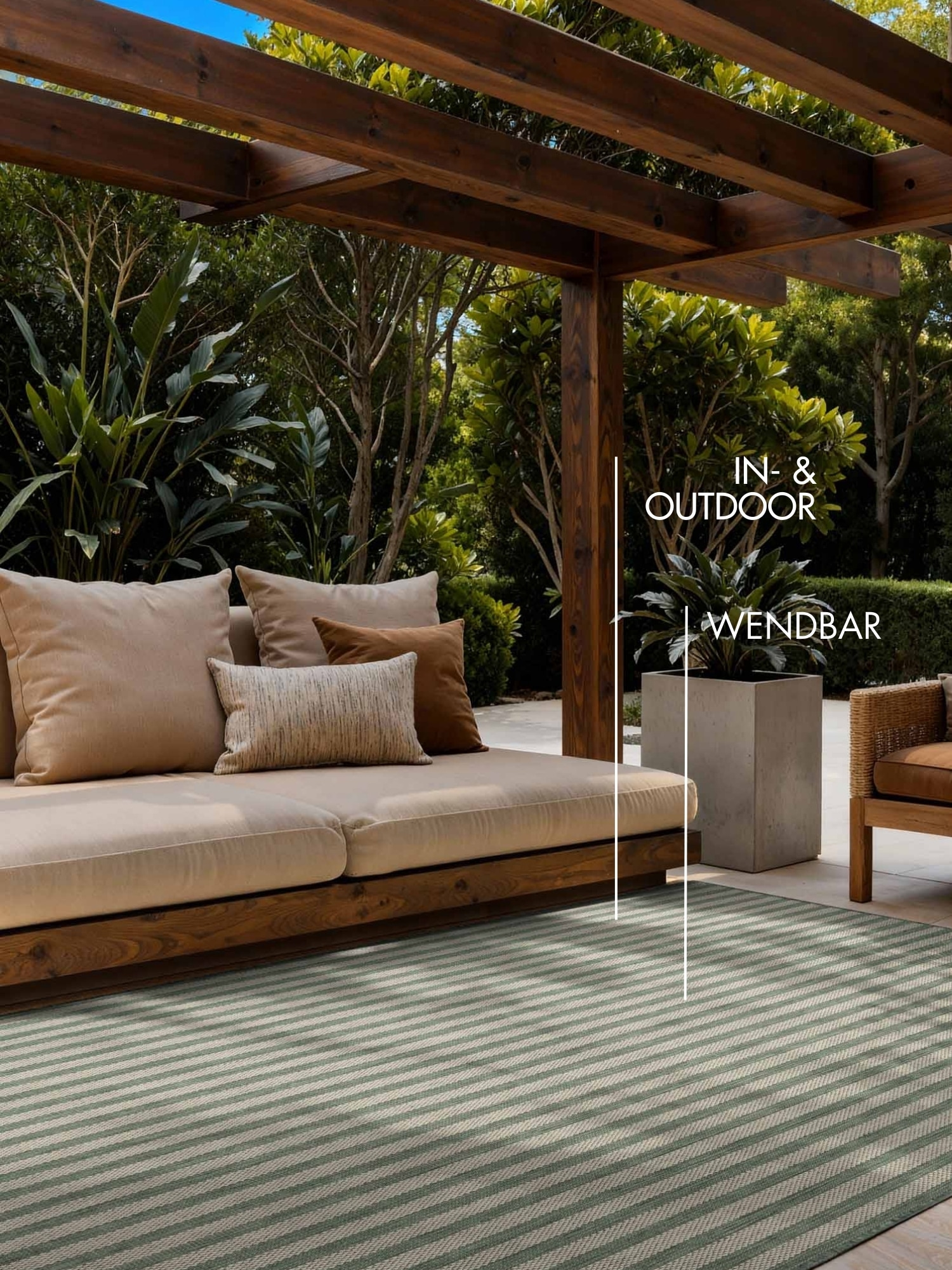 Ted Baker Teppich »Linley« rechteckig 8 mm Höhe Designteppich, Wetterfest, Pflegeleicht, Modern, Wohnzimmer, Terrasse