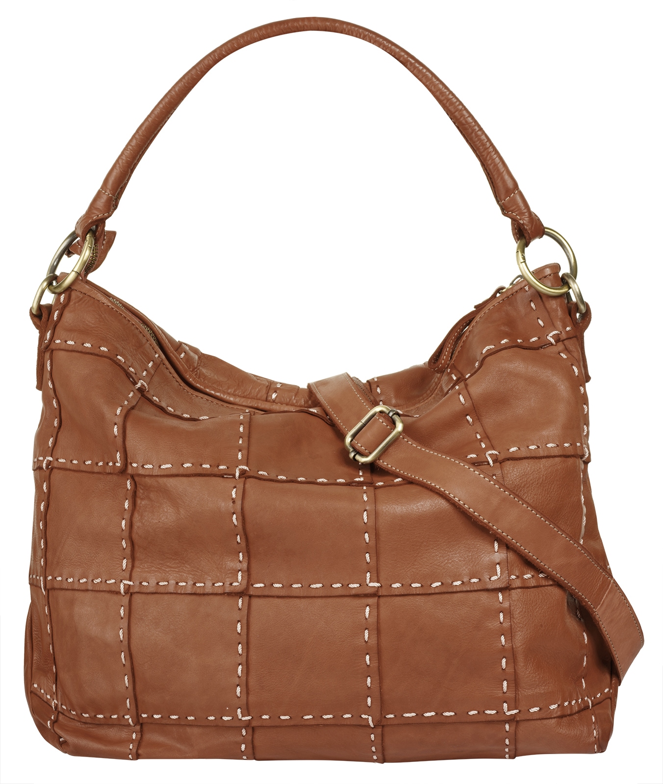 Shopper, echt Leder, Made in Italy, Gr. B/H/T: 40 cm x 30 cm x 7 cm onesize, cognac