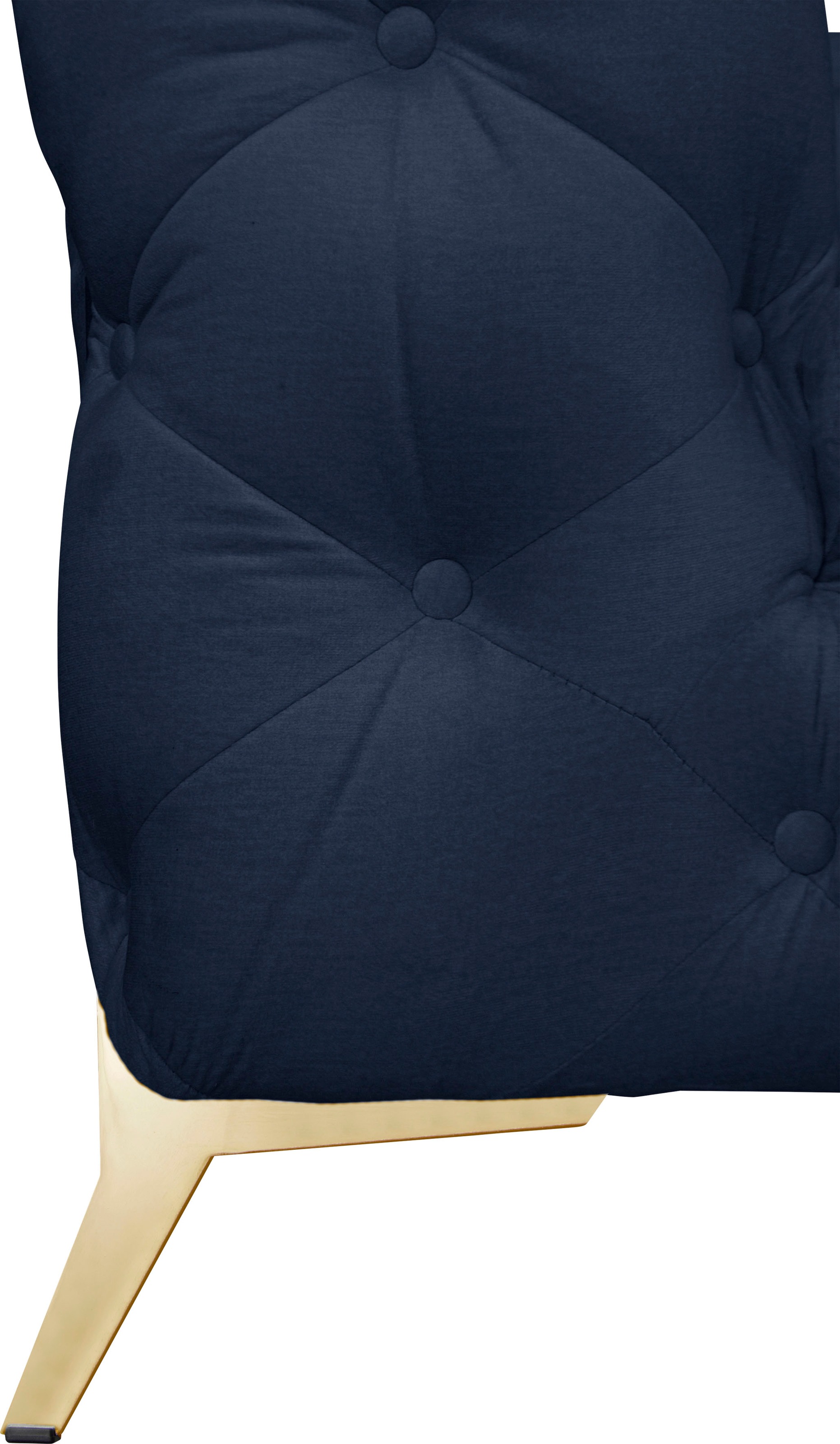 Leonique Chesterfield-Sofa »Amaury L-Form«, großes Ecksofa, Chesterfield-Optik, Breite 323 cm, Fußfarbe wählbar