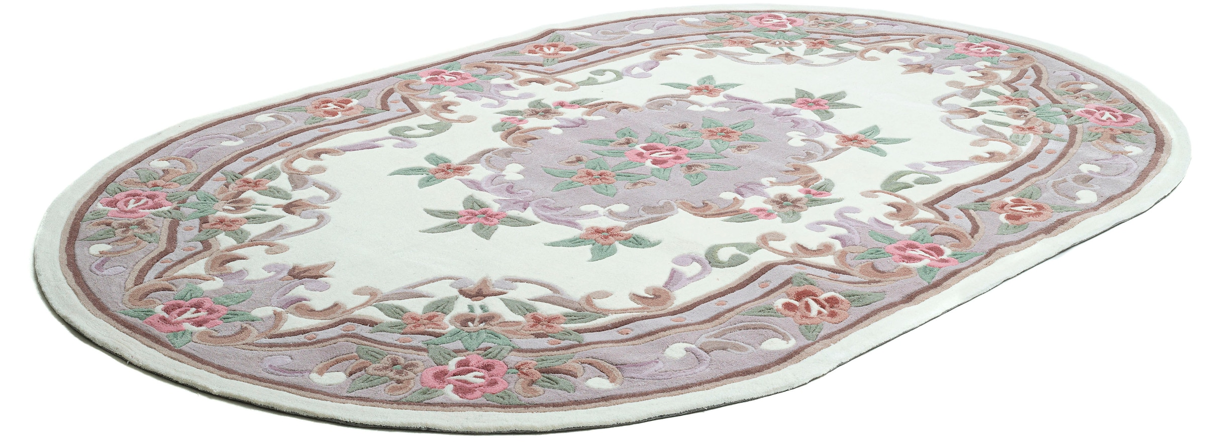 THEKO Teppich »Ming«, oval, 14 mm Höhe, hochwertiges Acrylgarn, ideal im Wohnzimmer & Schlafzimmer