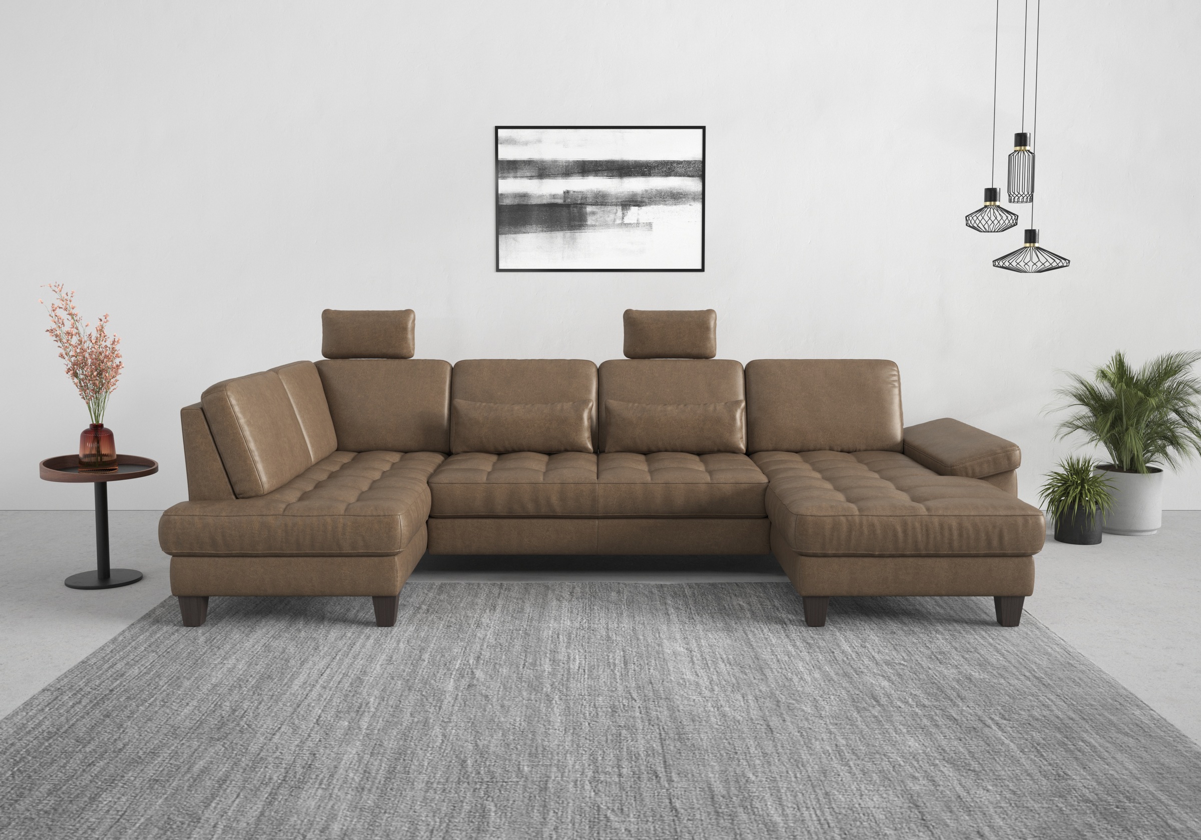 sit&more Wohnlandschaft »Westham U-Form«, wahlweise mit Bettfunktion, Bettkasten, Sitztiefenverstellung