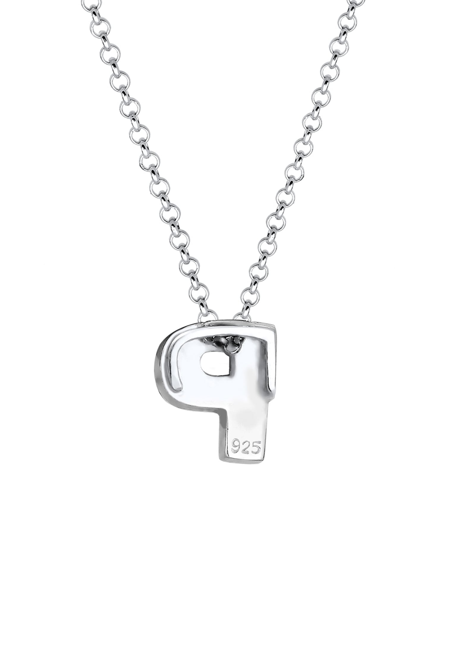 Elli Kette mit Anhänger »Buchstabe P Initialen Trend Minimal 925 Silber«