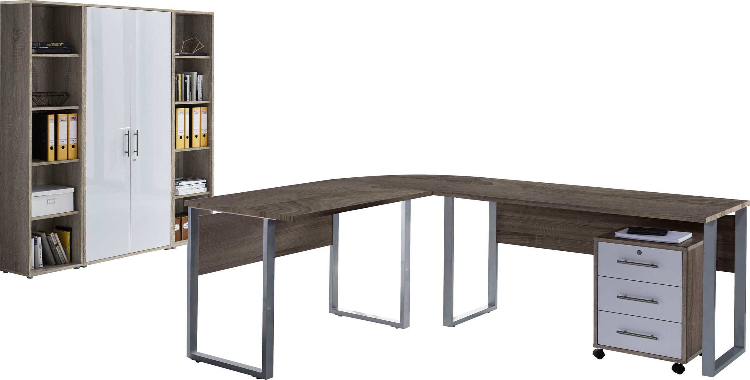 BMG Möbel Büromöbel-Set "Tabor Office", (Set, 4 tlg.) günstig online kaufen
