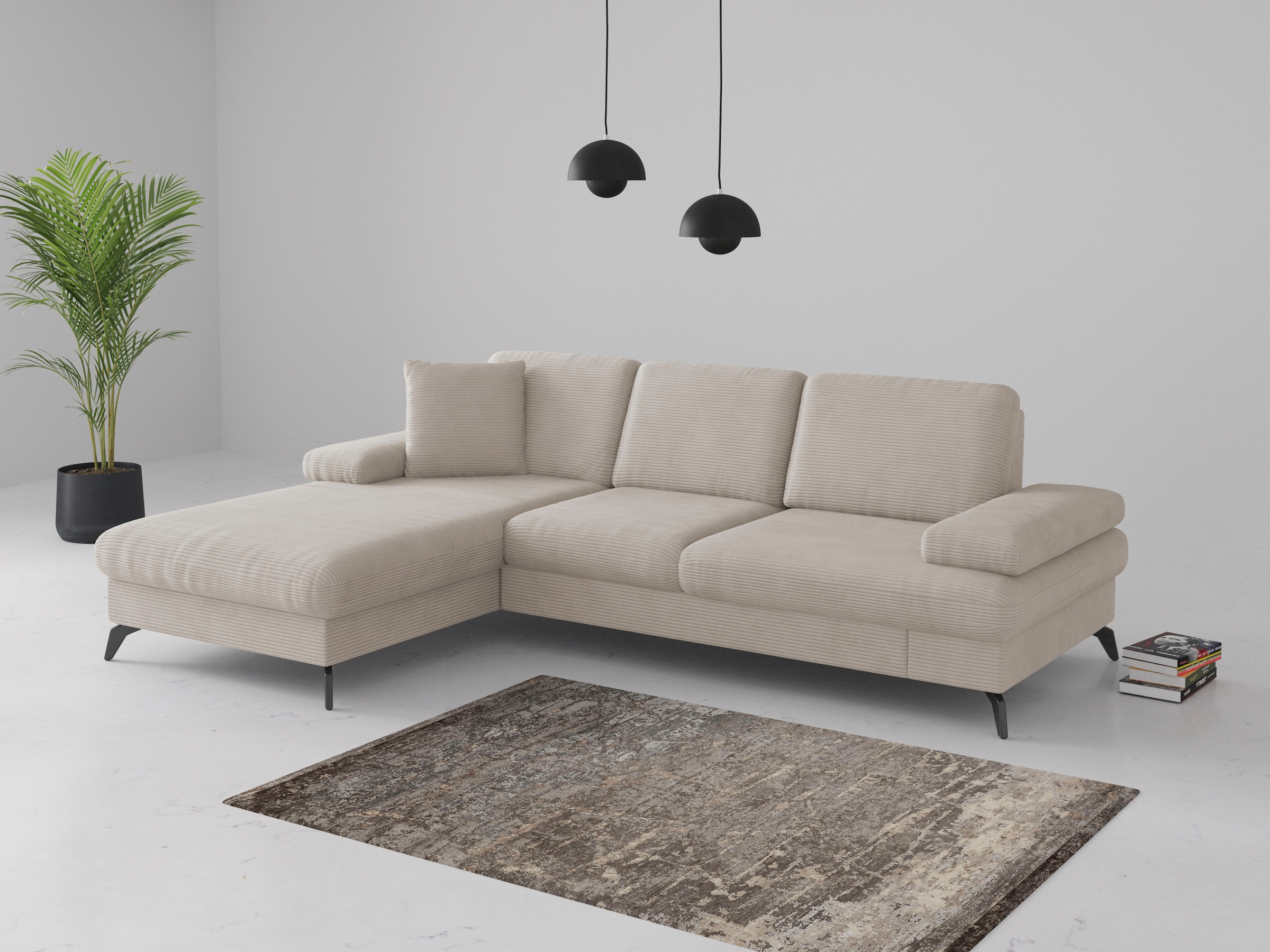 sit&more Ecksofa »Morris Jubi L-Form«, inkl. Armteilfunktion und 1 Zierkiss günstig online kaufen