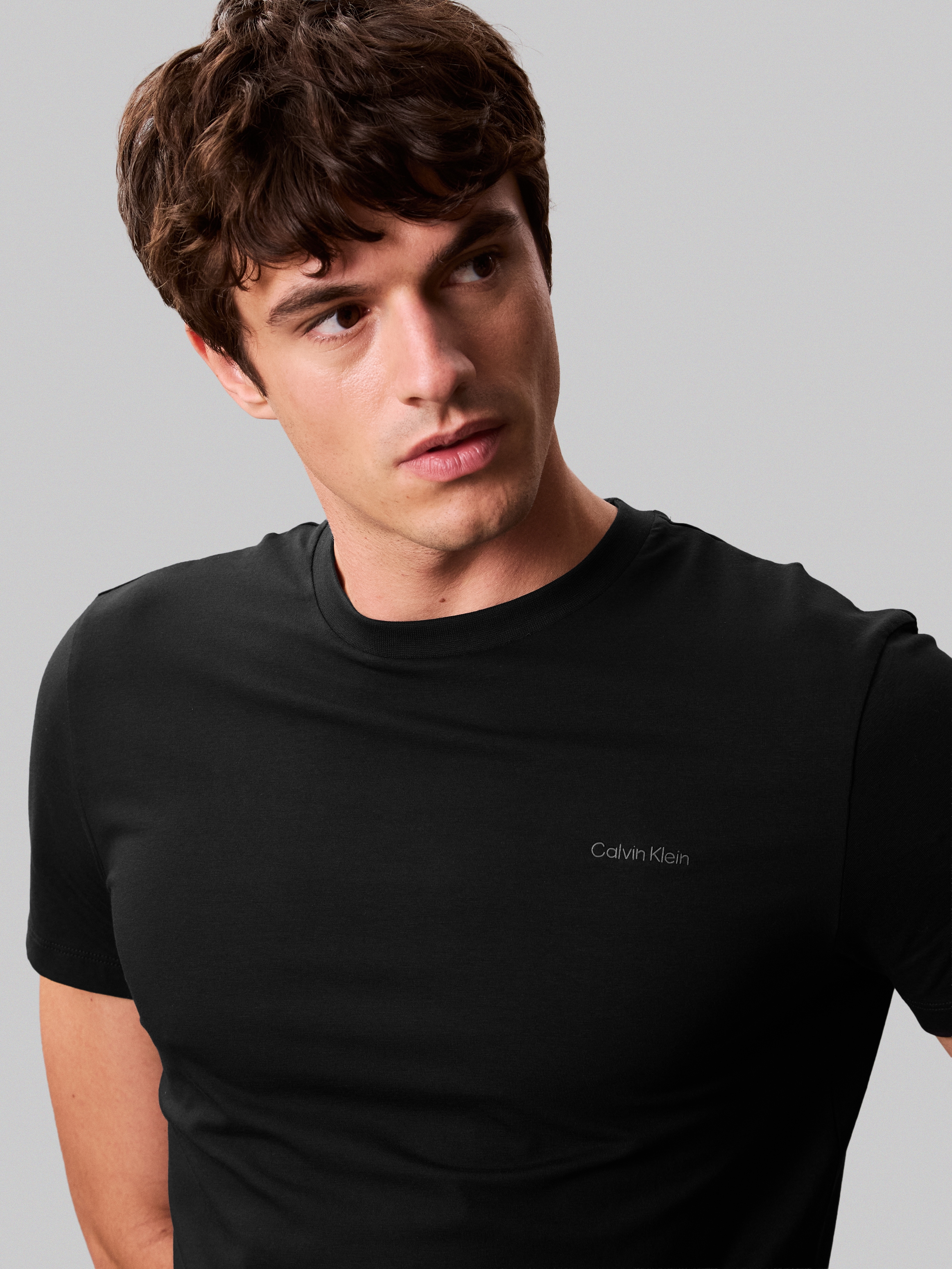 Calvin Klein T-Shirt »SS STRETCH COTTON SLIM TEE«, Mit Rundhalsausschnitt