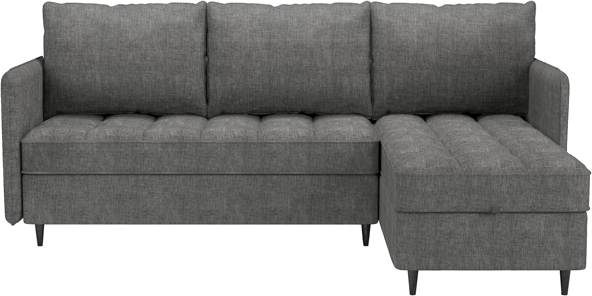 Dorel Home Ecksofa »LINDHUS, L-Form, verschiedene Stellvarianten, Loungesofa, Schlaf-Liege«, Modulsofa, Recamiere, großer Bettkasten, Cord, Chenille