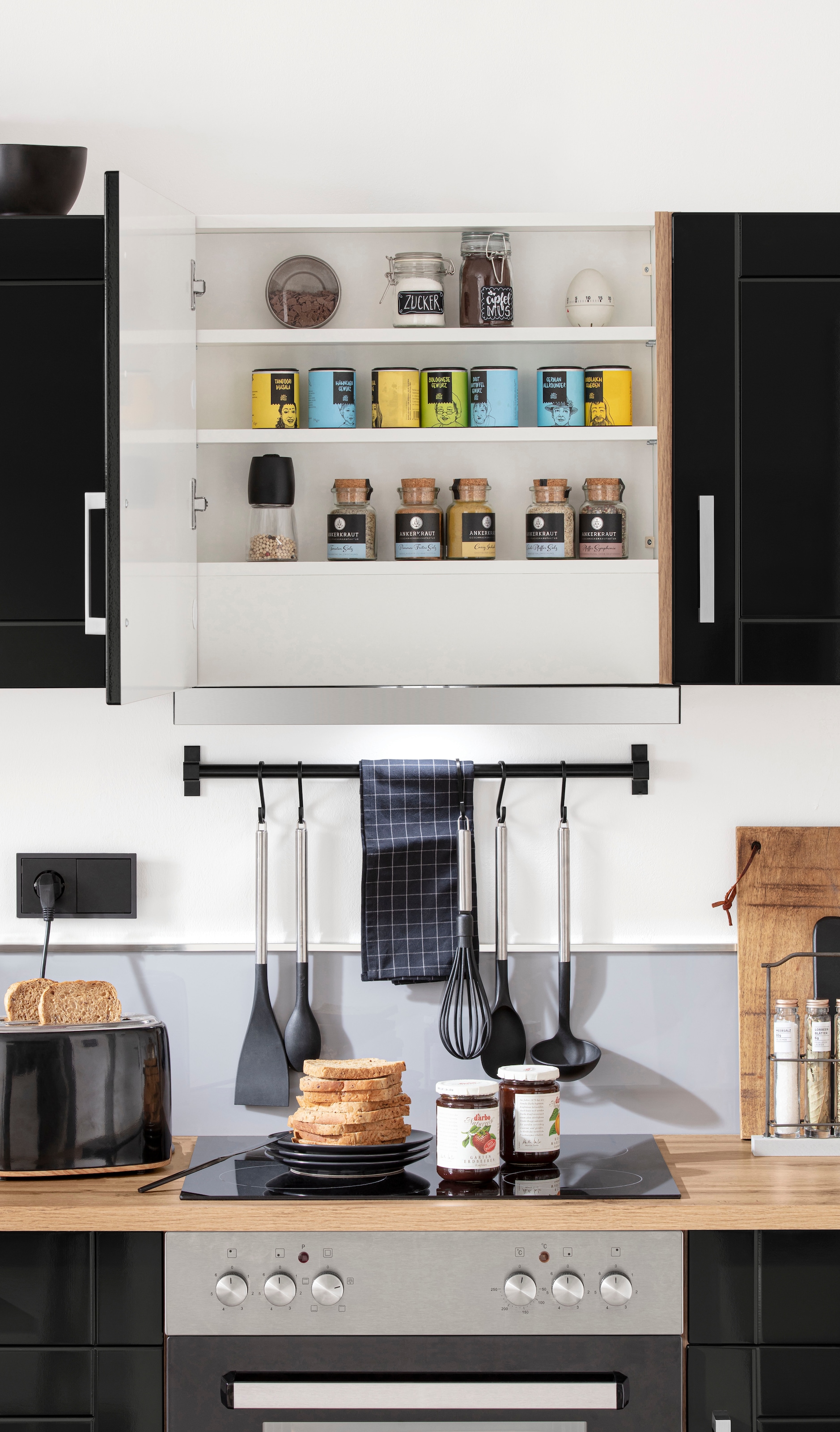 KOCHSTATION Küchenzeile »KS-Tinnum«, mit E-Geräten, Breite 240 cm