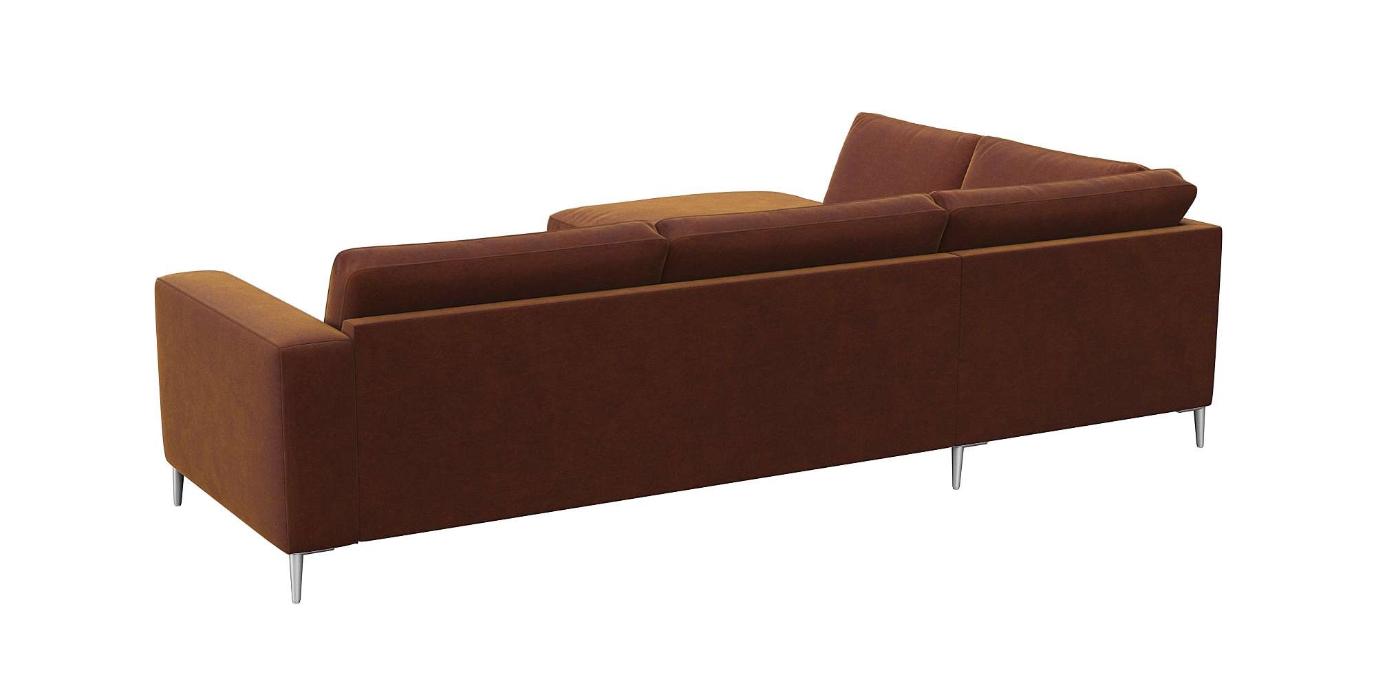 FLEXLUX Ecksofa »Fiore, super Sitzkomfort durch Kaltschaum im Sitz, L-Form«, breite Armlehnen, Füße Alu