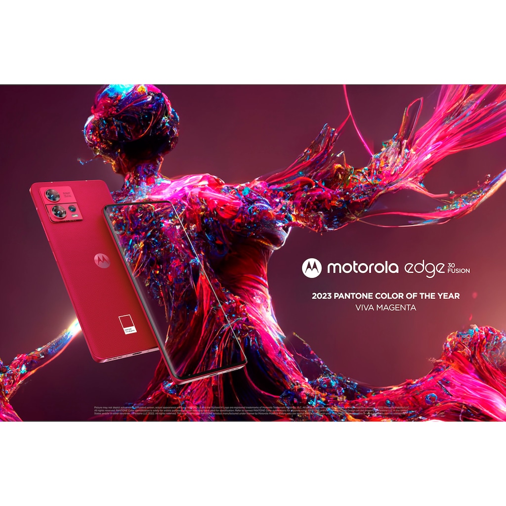 Motorola Smartphone »Edge 30 Fusion Holiday Edition«, Magenta, 16,64 cm/6,55 Zoll, 128 GB Speicherplatz, 50 MP Kamera