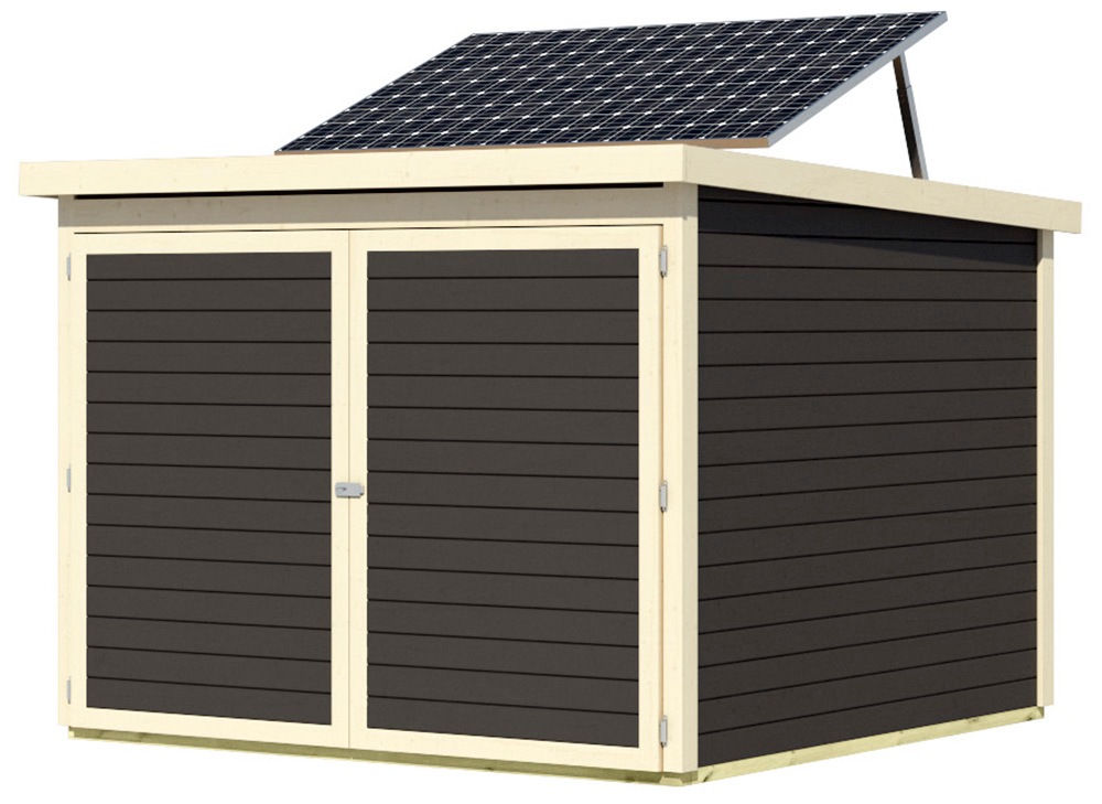 Karibu Fahrradbox »Fahrradgarage 4 Solar«, in verschiedenen Farben, mit Solarkit, BxTxH: 212,5x216,5x167 cm