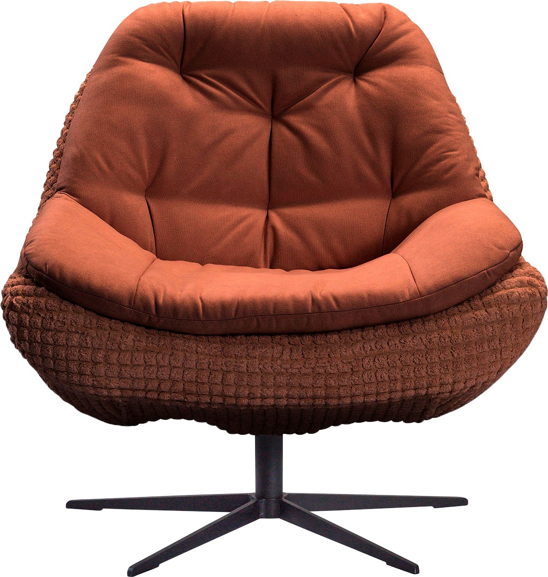 exxpo - sofa fashion Drehsessel »Dim, Loungesessel im Materialmix, Design u günstig online kaufen